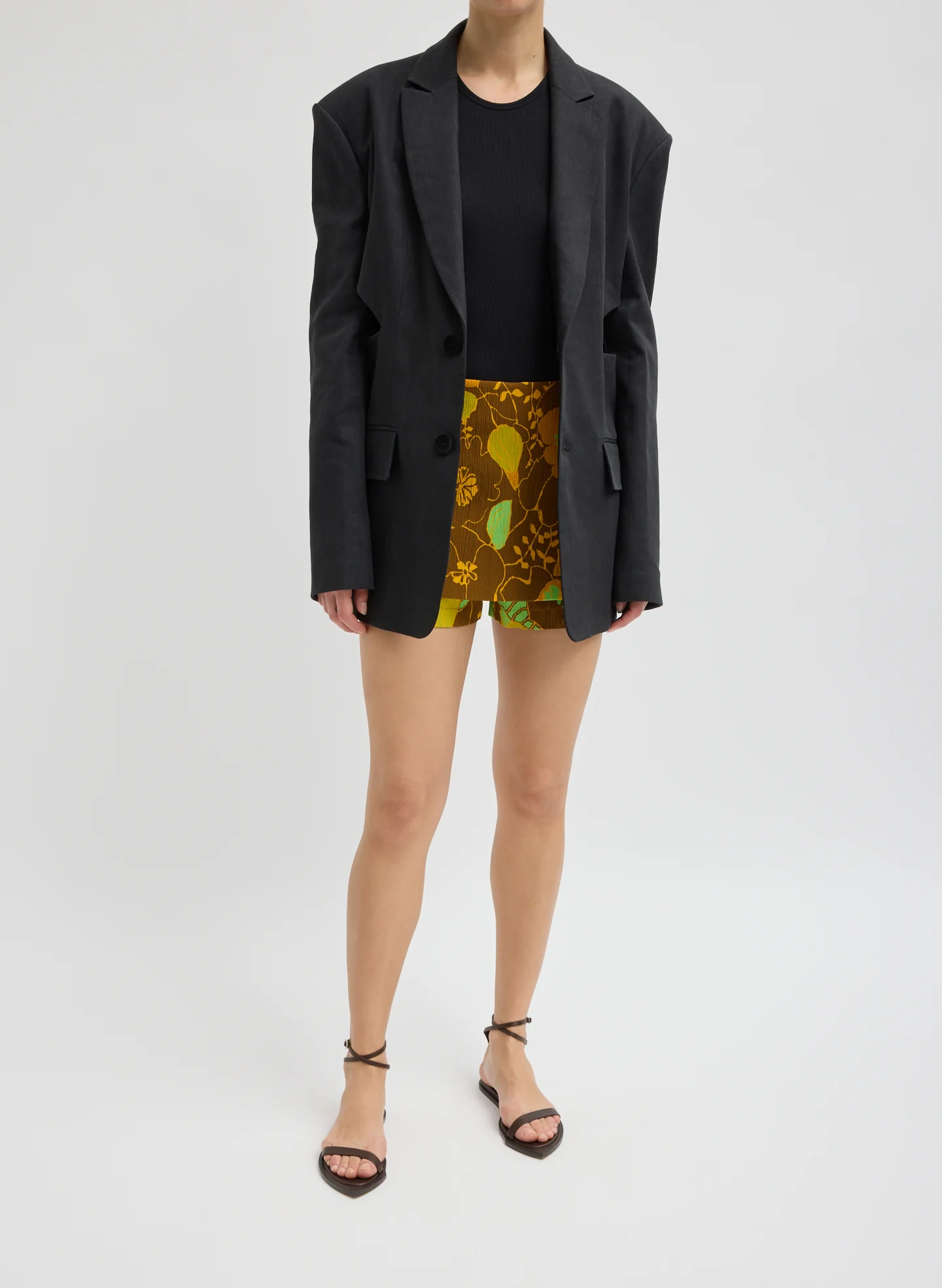 Stretch Linen Viscose Side Cut Blazer - Image 6
