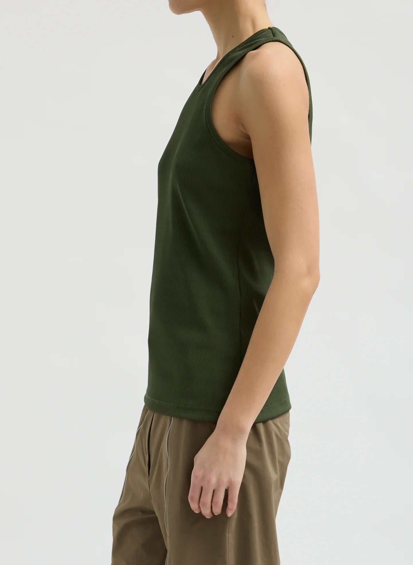 Stretch Luxe Ribbed Tank Top - Image 2