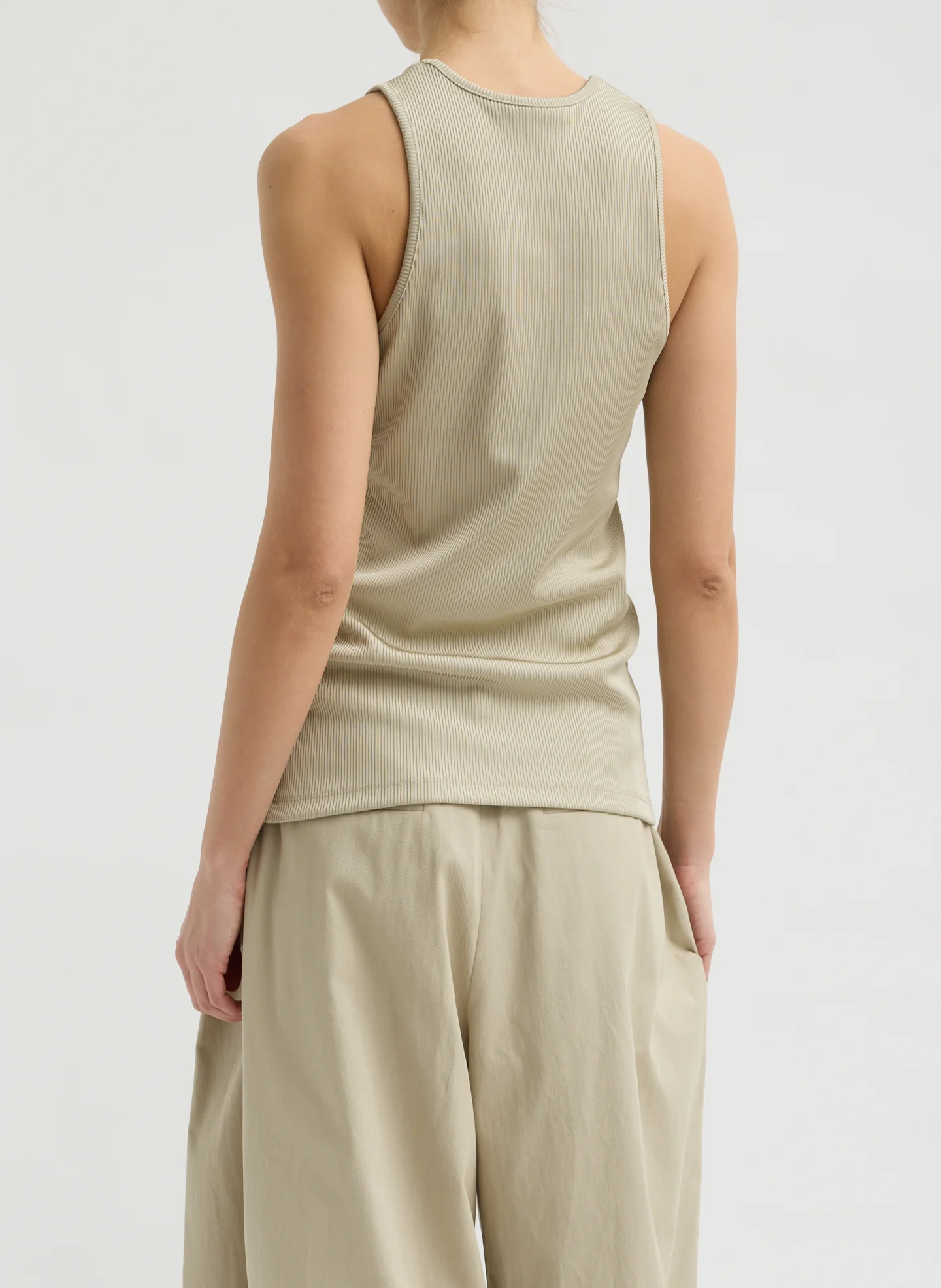 Stretch Luxe Ribbed Tank Top - Image 3