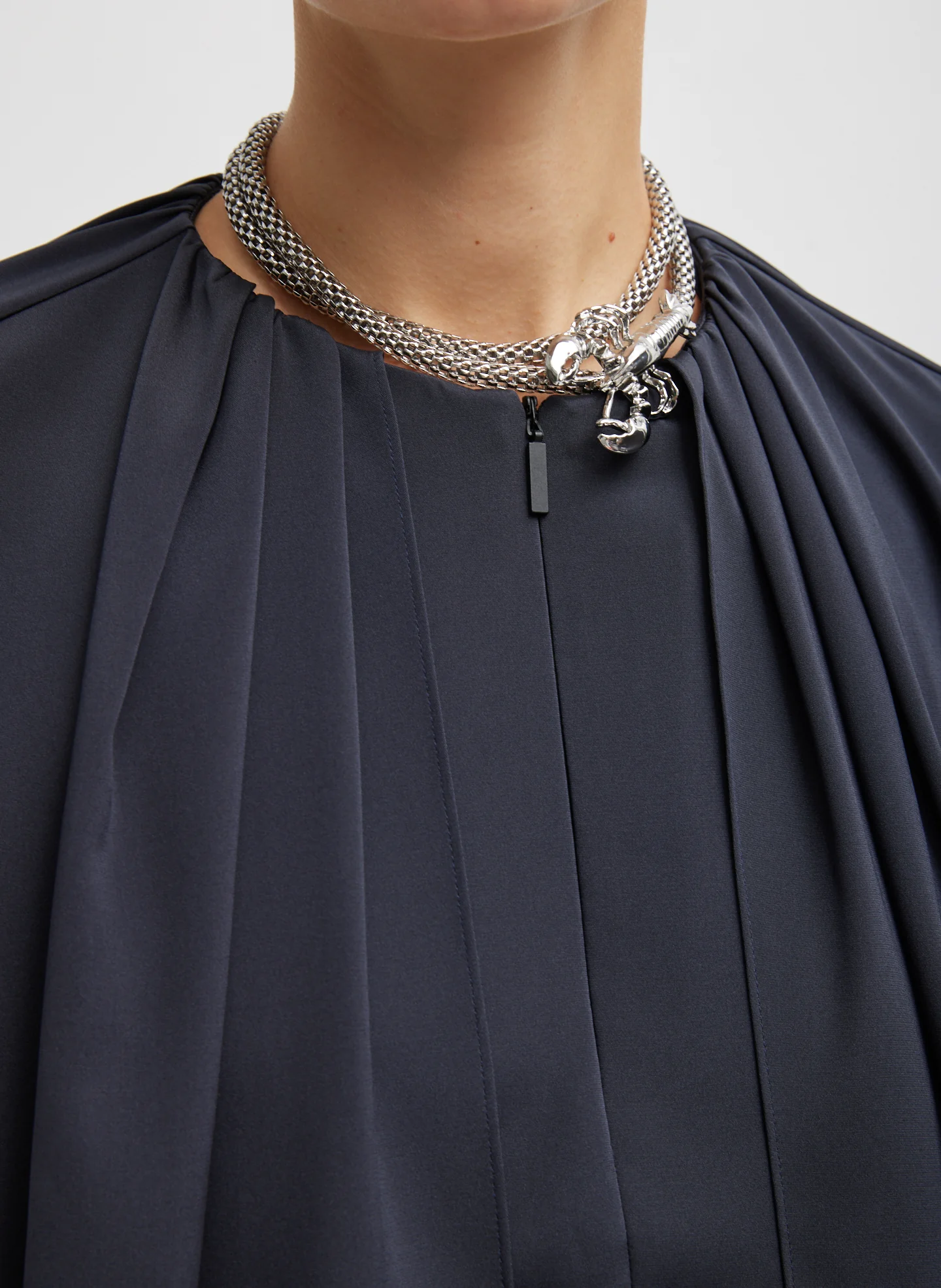 Stretch Silk Nylon Cape Top - Image 2