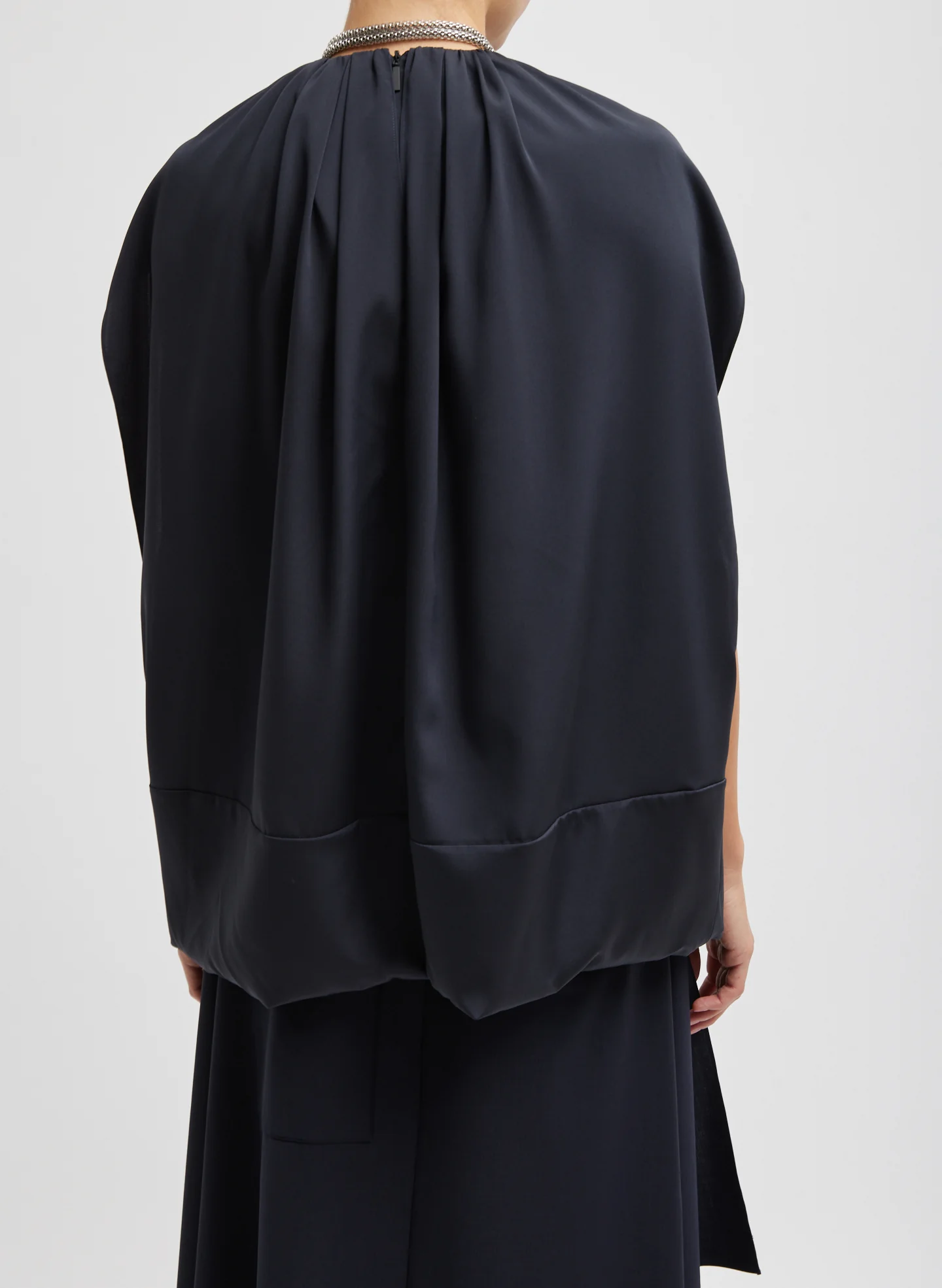 Stretch Silk Nylon Cape Top - Image 4