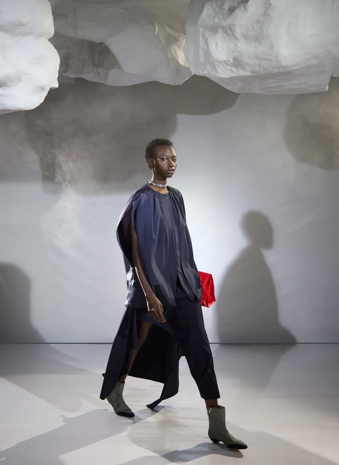 Stretch Silk Nylon Cape Top - Image 8