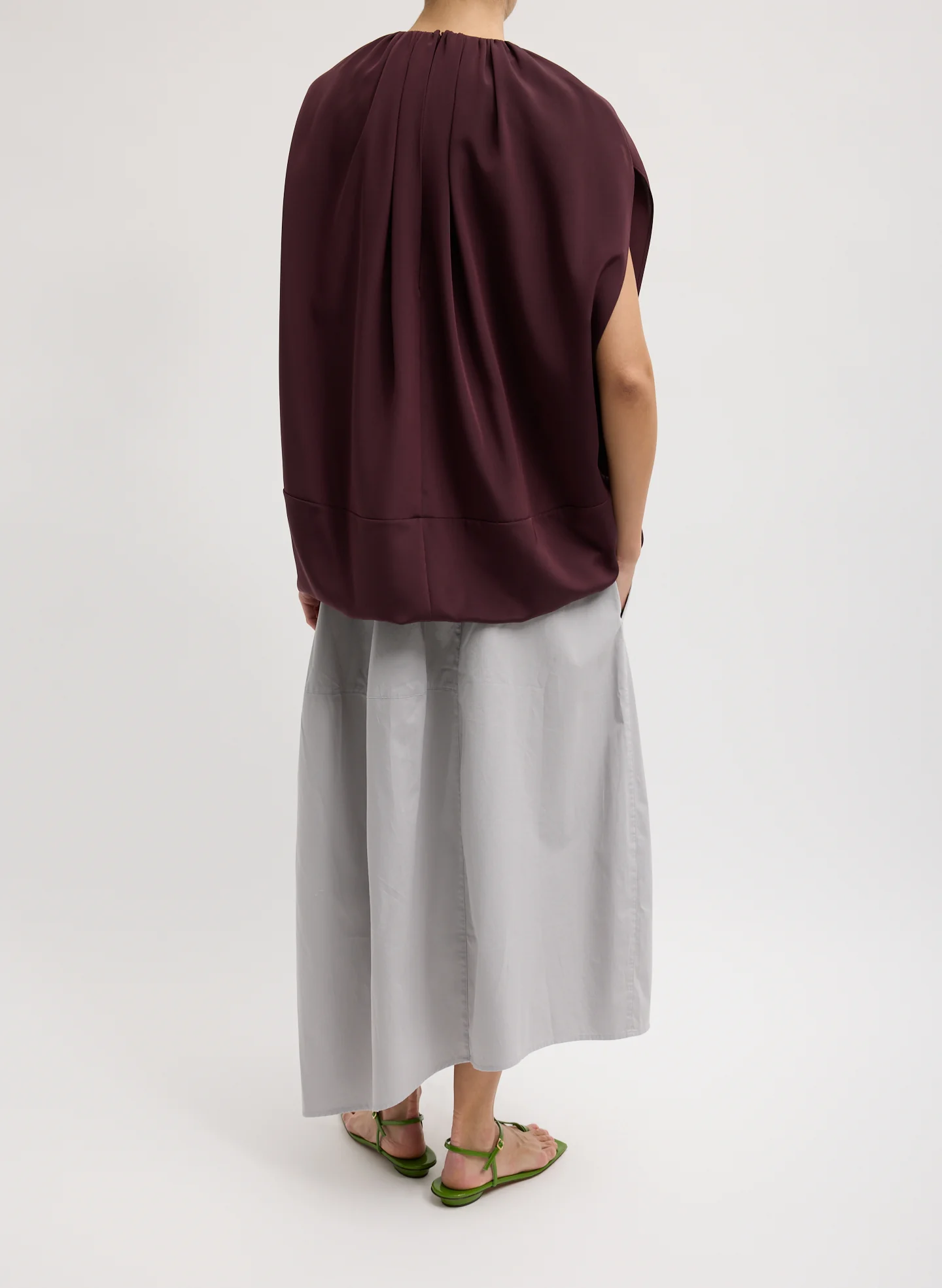 Stretch Silk Nylon Cape Top - Image 4