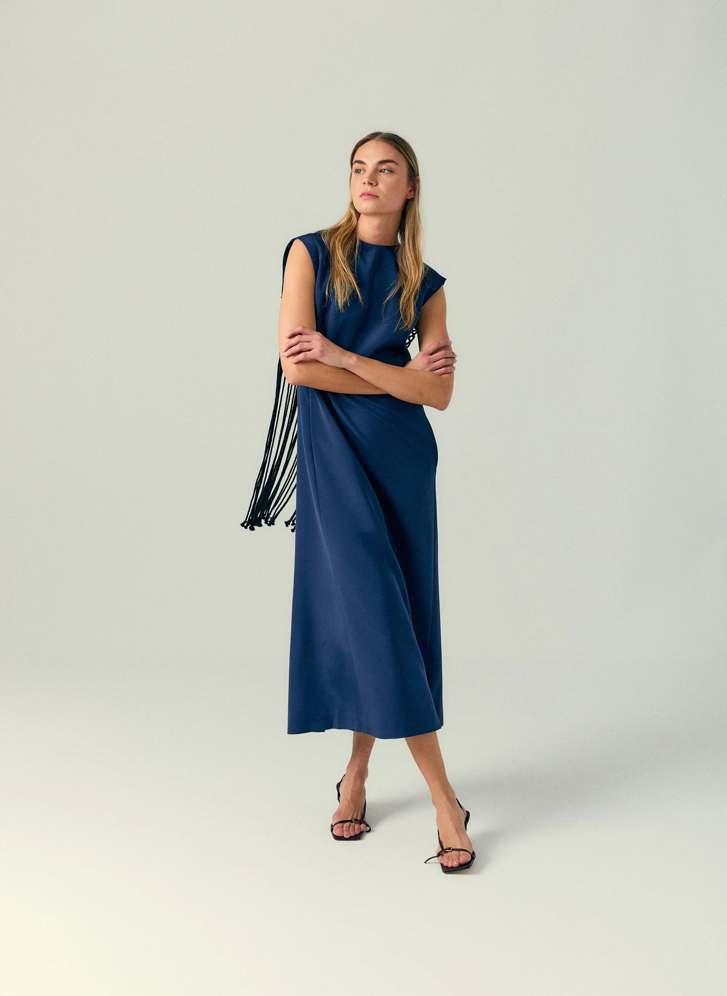 Stretch Silk Nylon Macrame Dress - Image 2