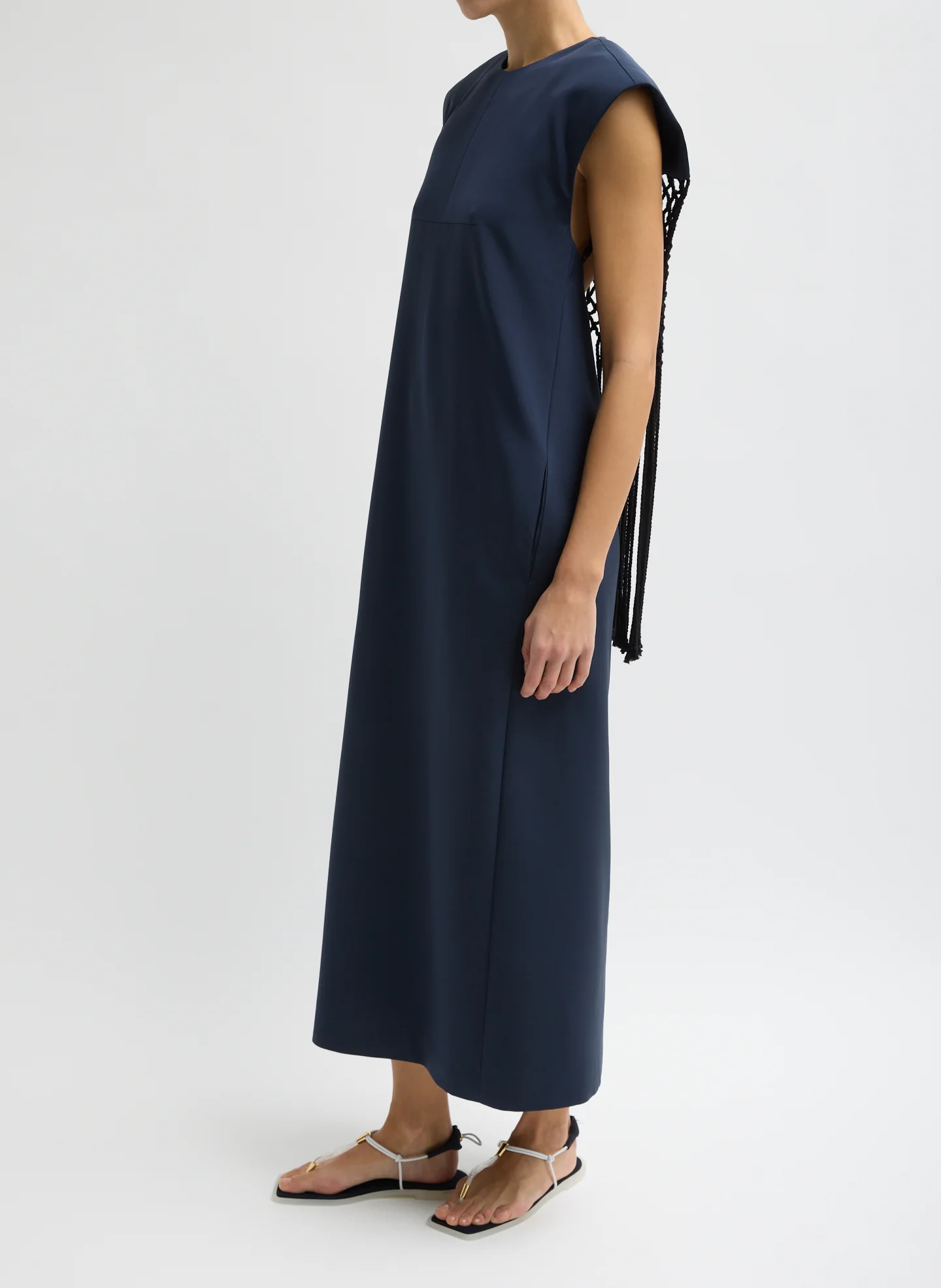 Stretch Silk Nylon Macrame Dress - Image 4