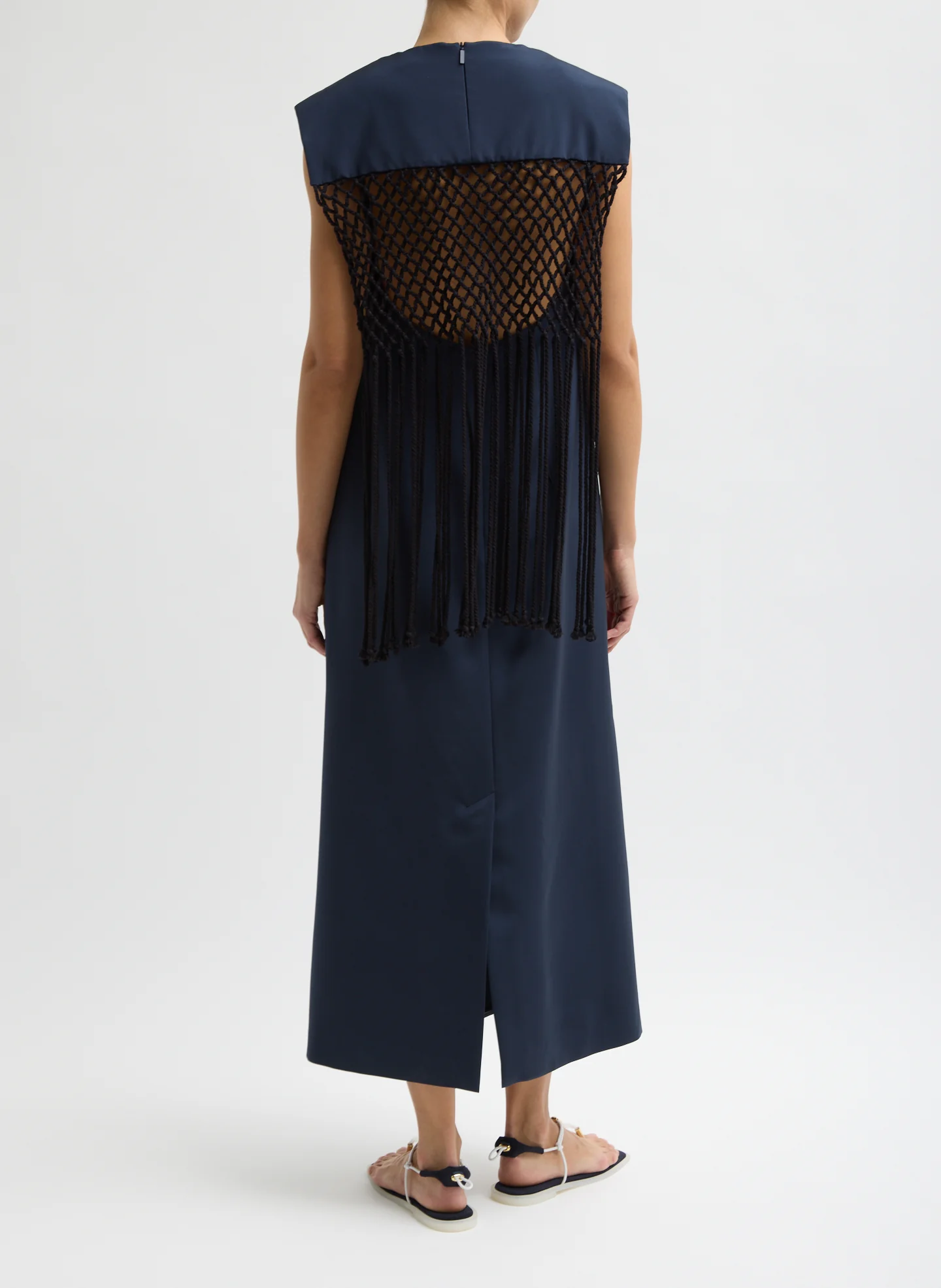 Stretch Silk Nylon Macrame Dress - Image 5