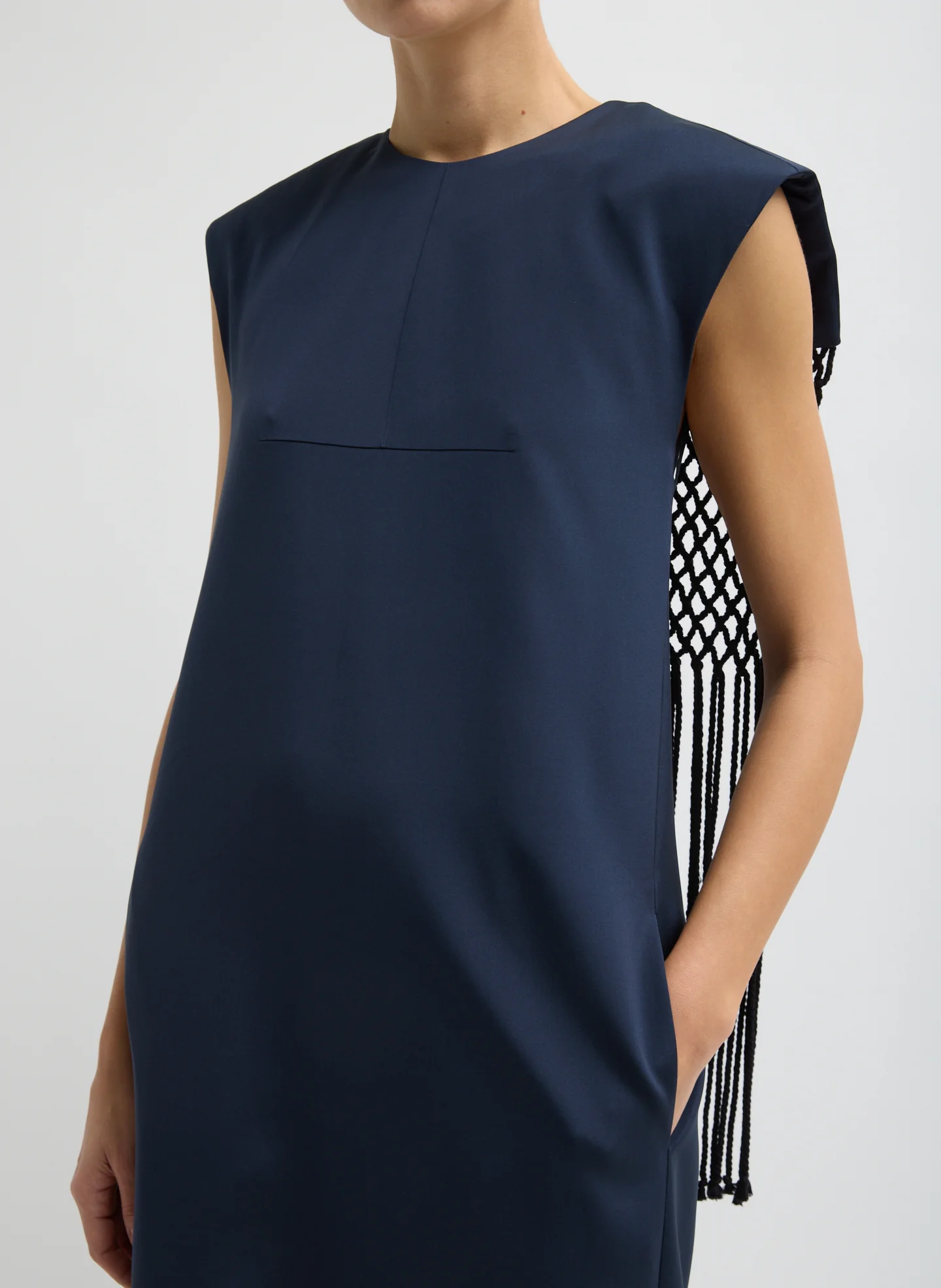 Stretch Silk Nylon Macrame Dress - Image 6