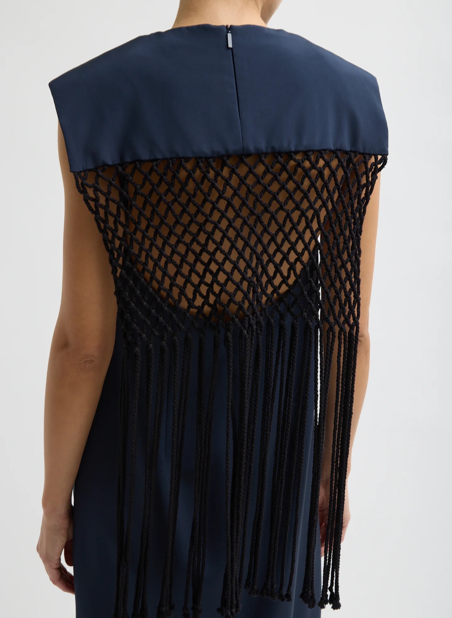 Stretch Silk Nylon Macrame Dress - Image 8