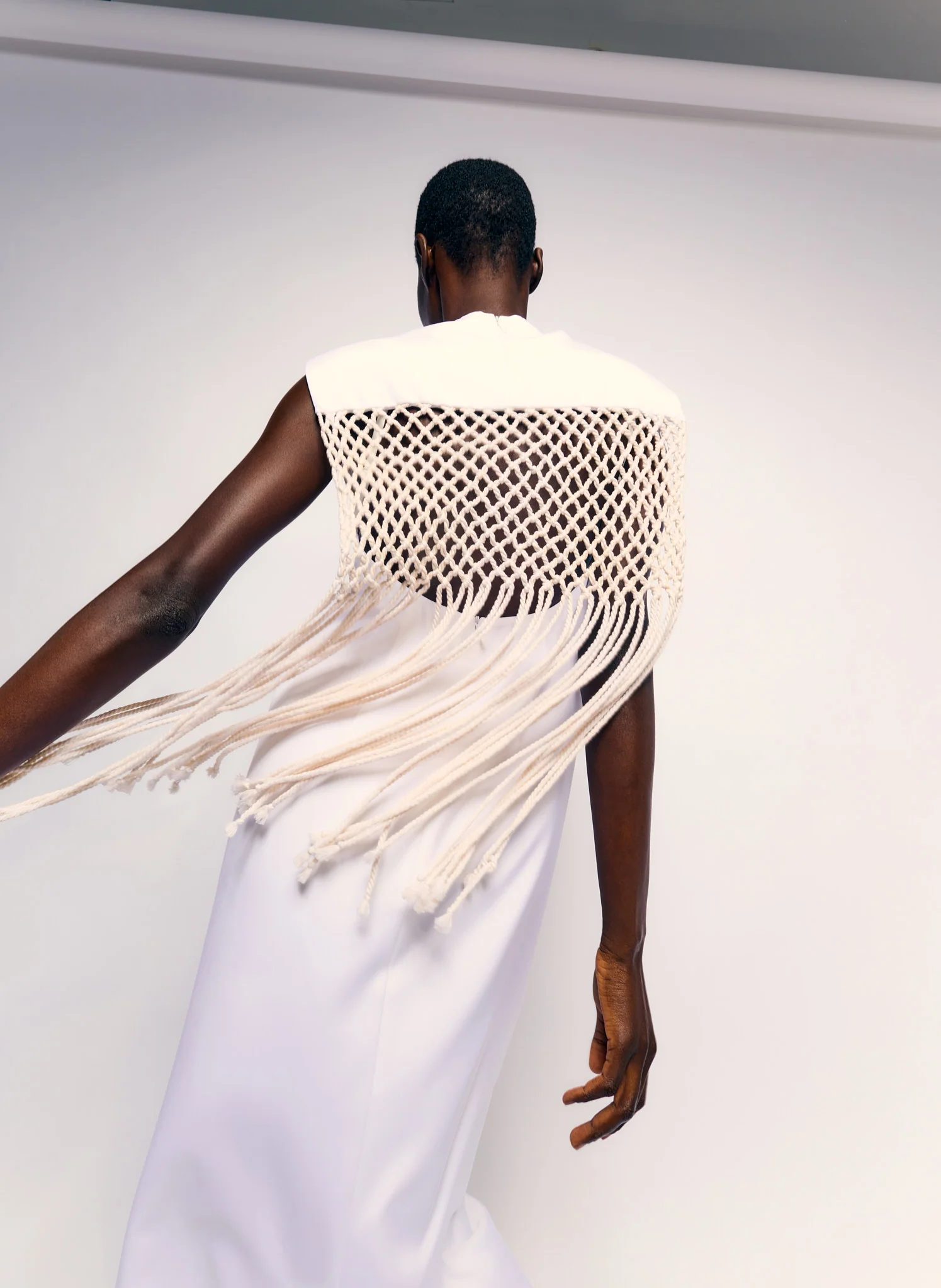 Stretch Silk Nylon Macrame Dress - Image 2