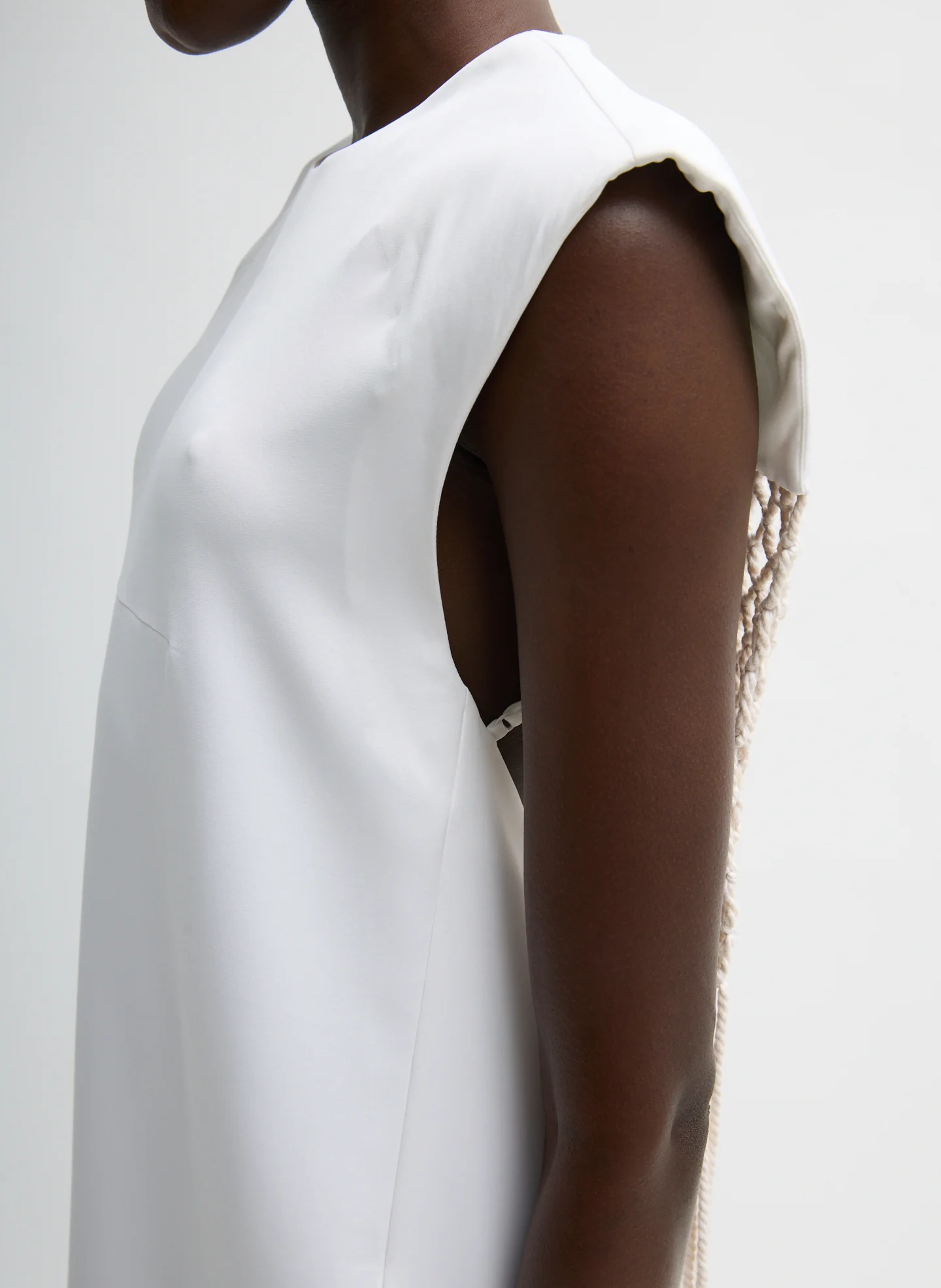 Stretch Silk Nylon Macrame Dress - Image 4