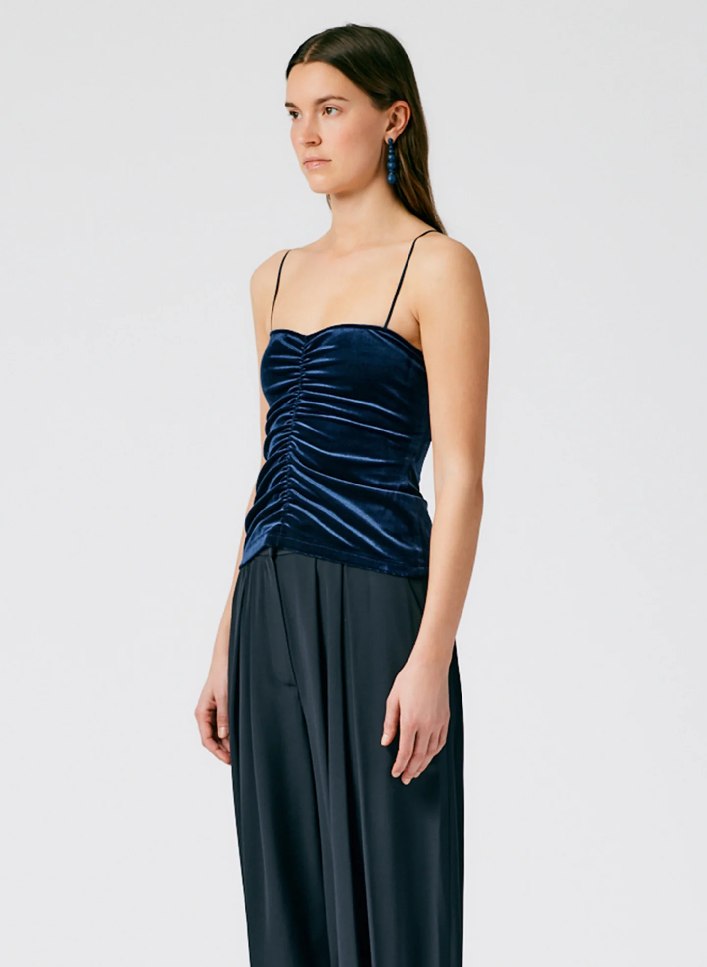 Stretch Velvet Ruched Cami - Image 3