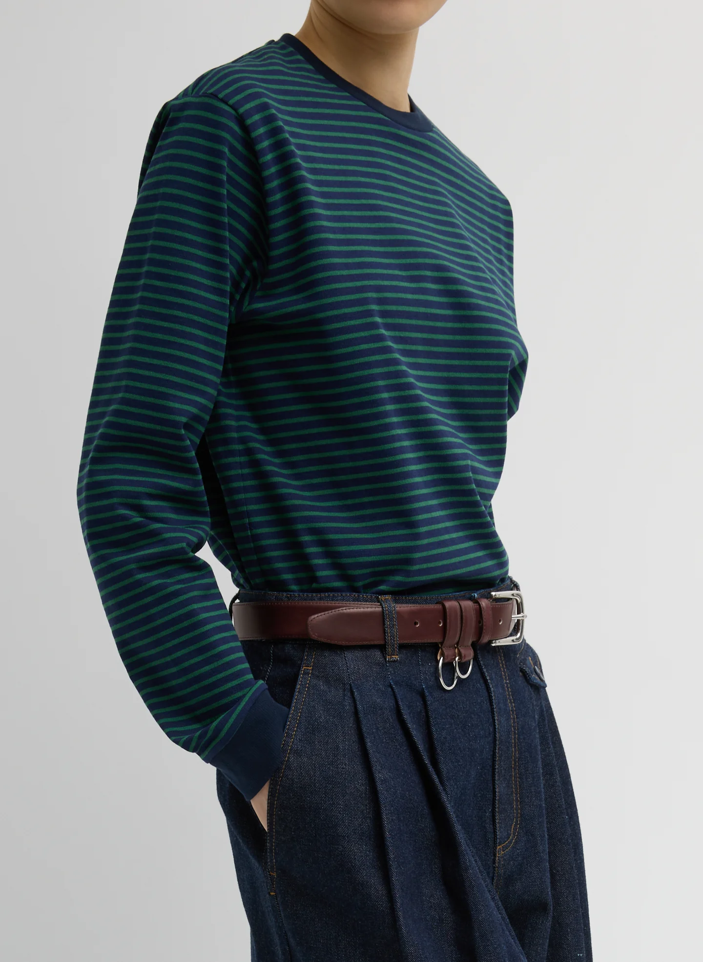 Striped Perfect Unisex Long Sleeve T-Shirt - Image 3