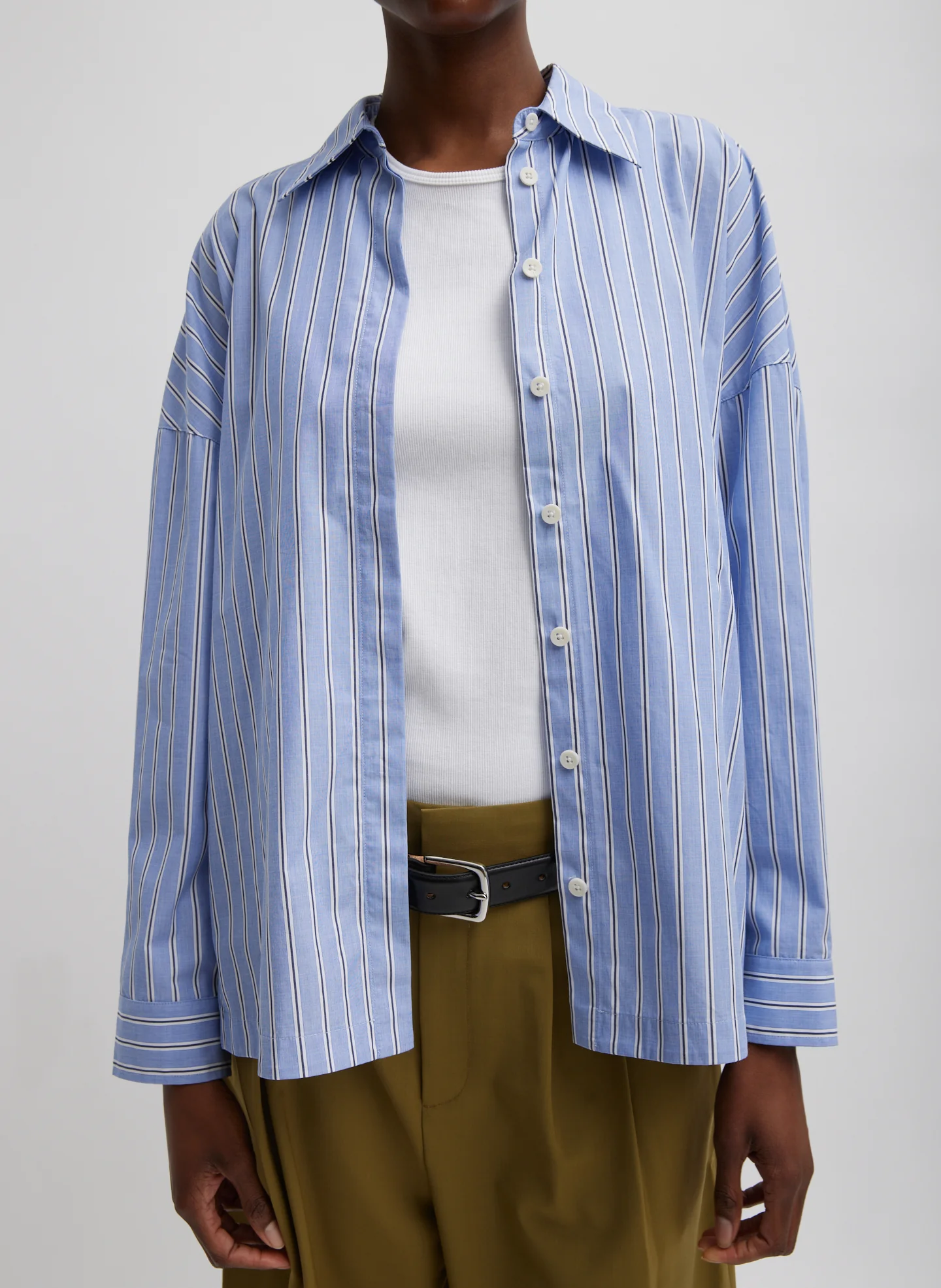 Striped Shirting Gabe Oversized Shirt