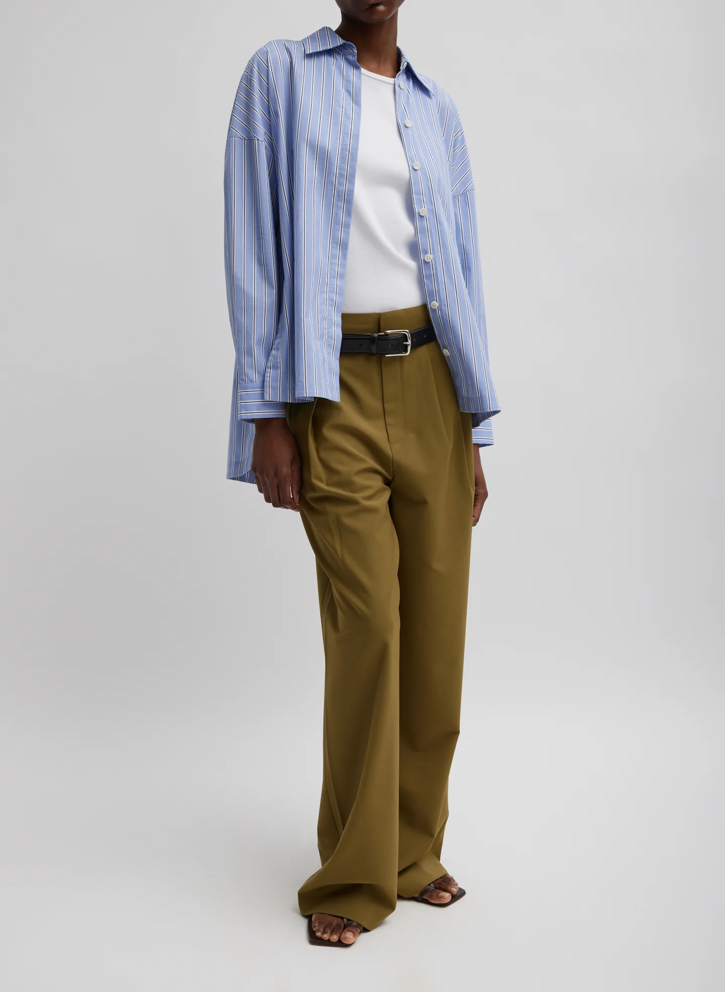 Striped Shirting Gabe Oversized Shirt - Image 4