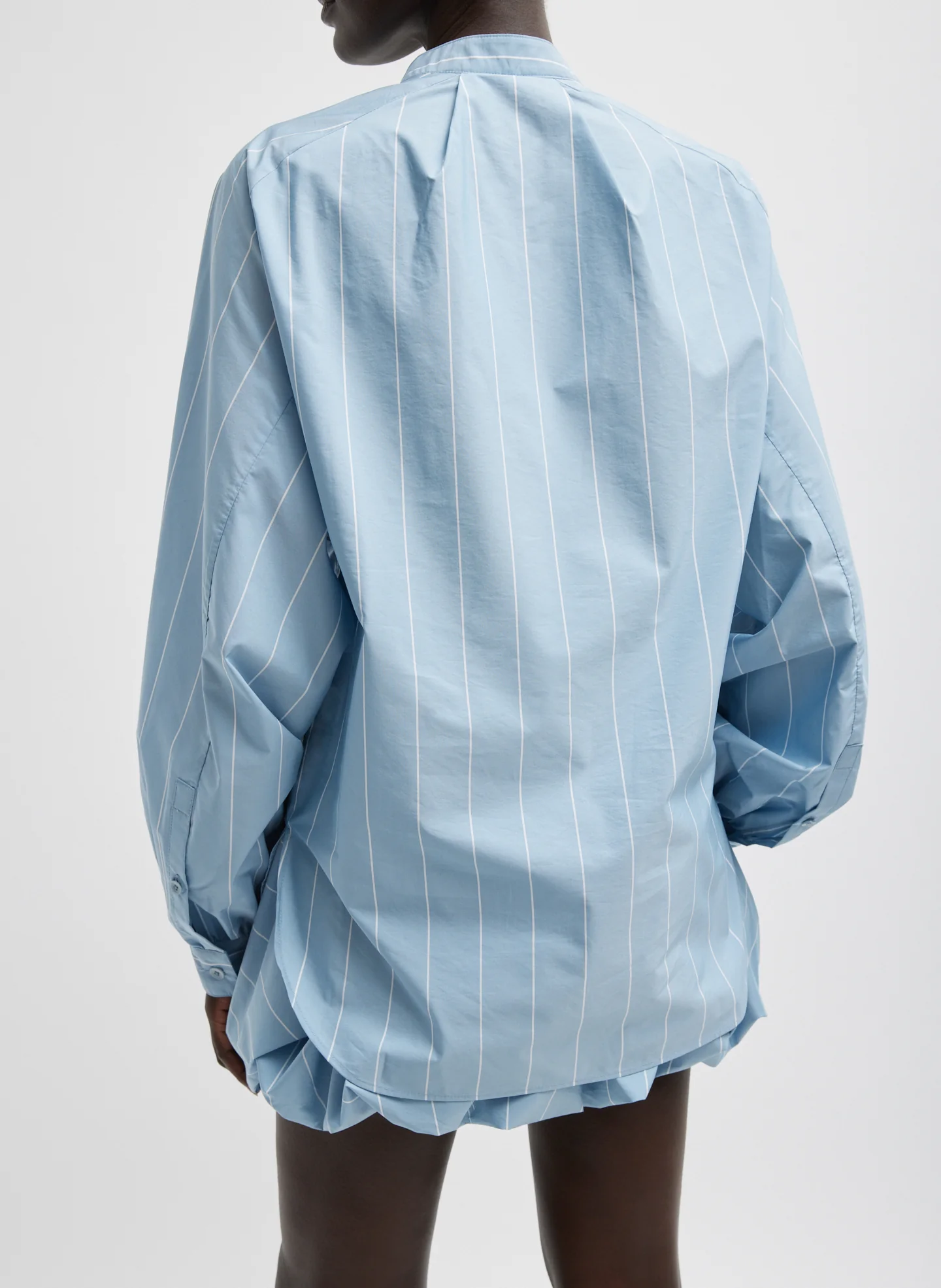 Striped Tech Poplin Raglan Tucked Shirt - Image 4