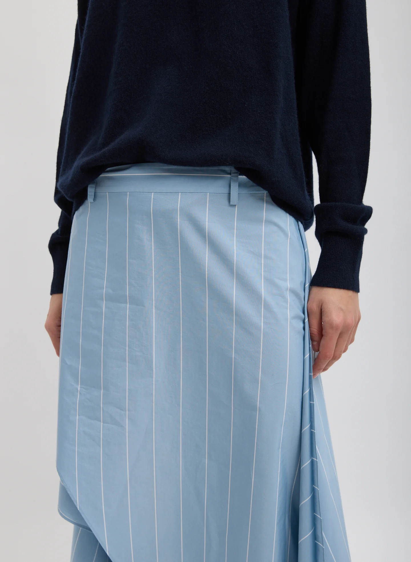 Striped Tech Poplin Tie Front Skirt - Image 3