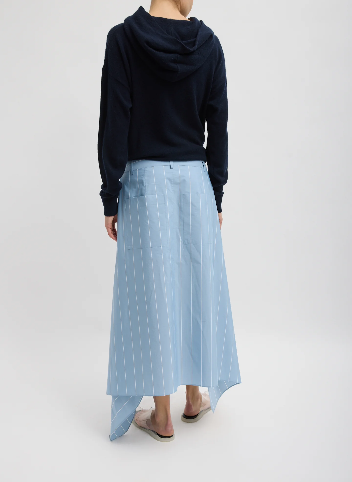 Striped Tech Poplin Tie Front Skirt - Image 7