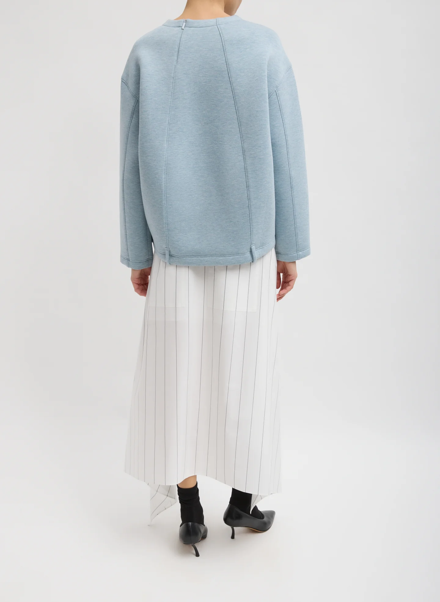 Striped Tech Poplin Tie Front Skirt - Image 12