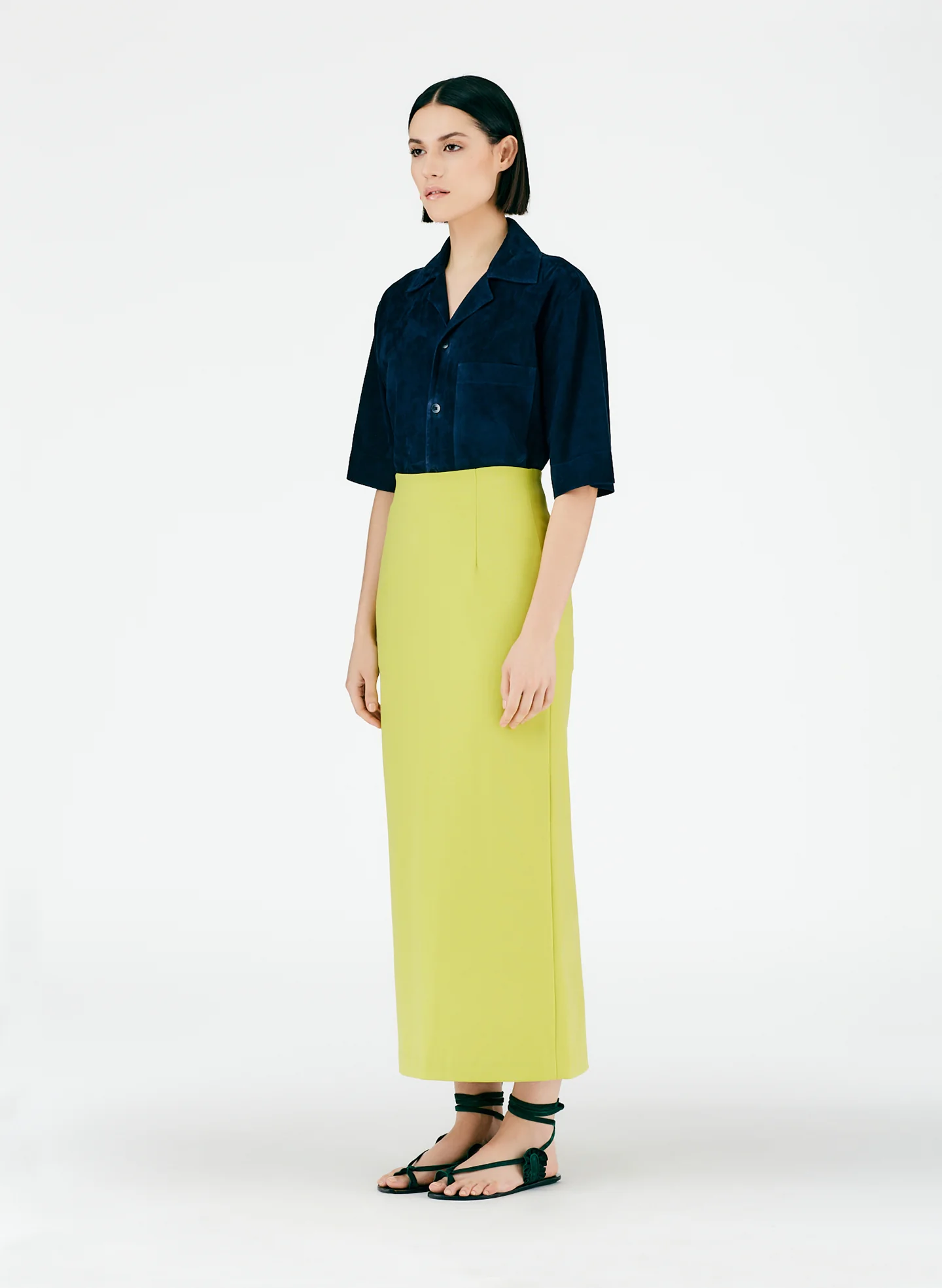 Structured Knit Pencil Skirt - Image 2