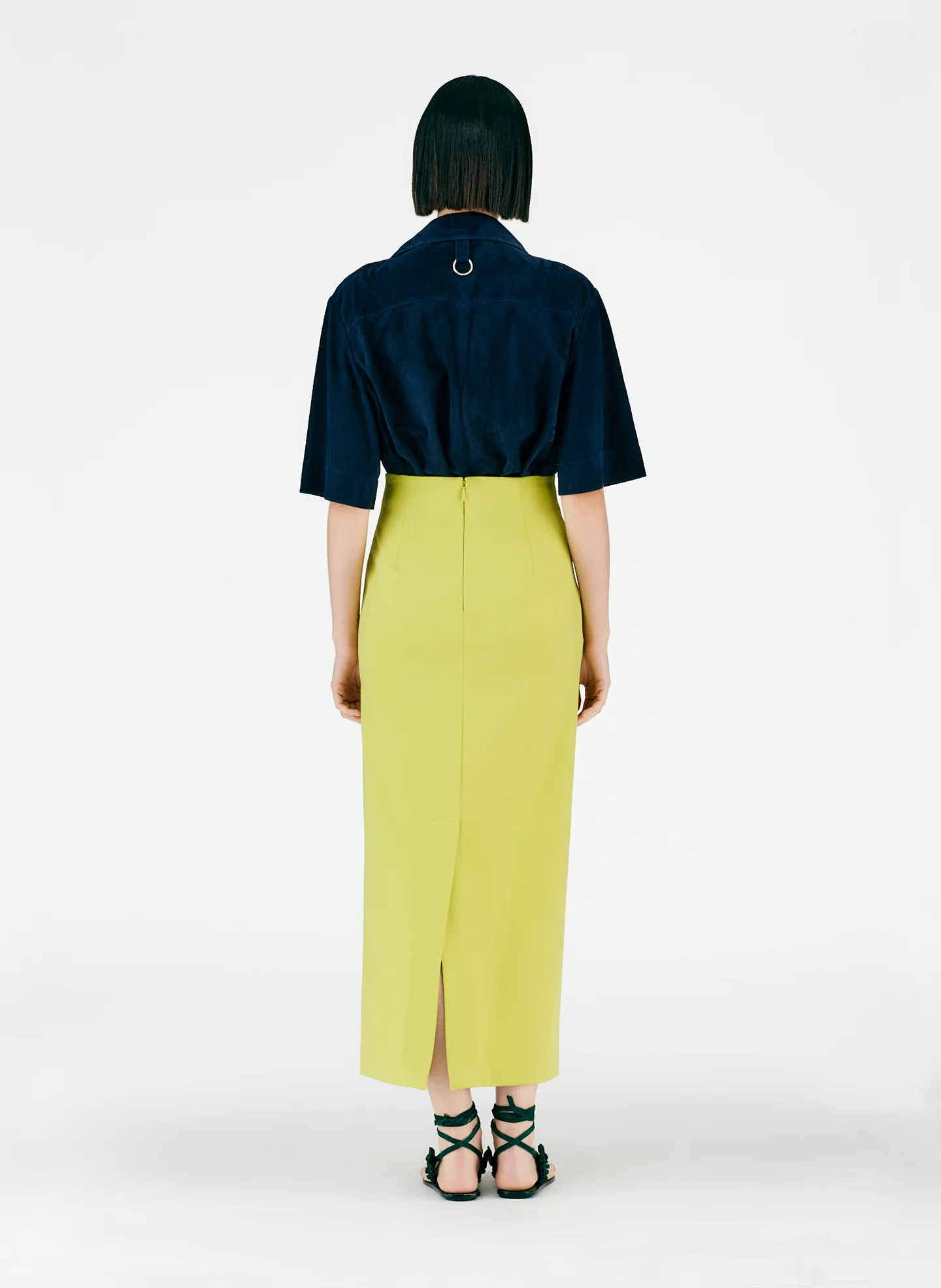 Structured Knit Pencil Skirt - Image 3