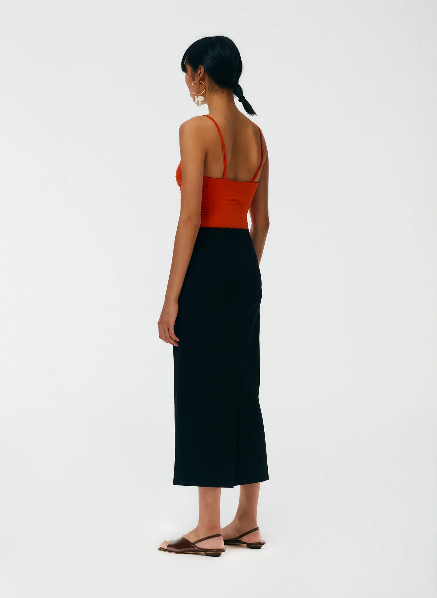 Structured Knit Pencil Skirt - Image 3