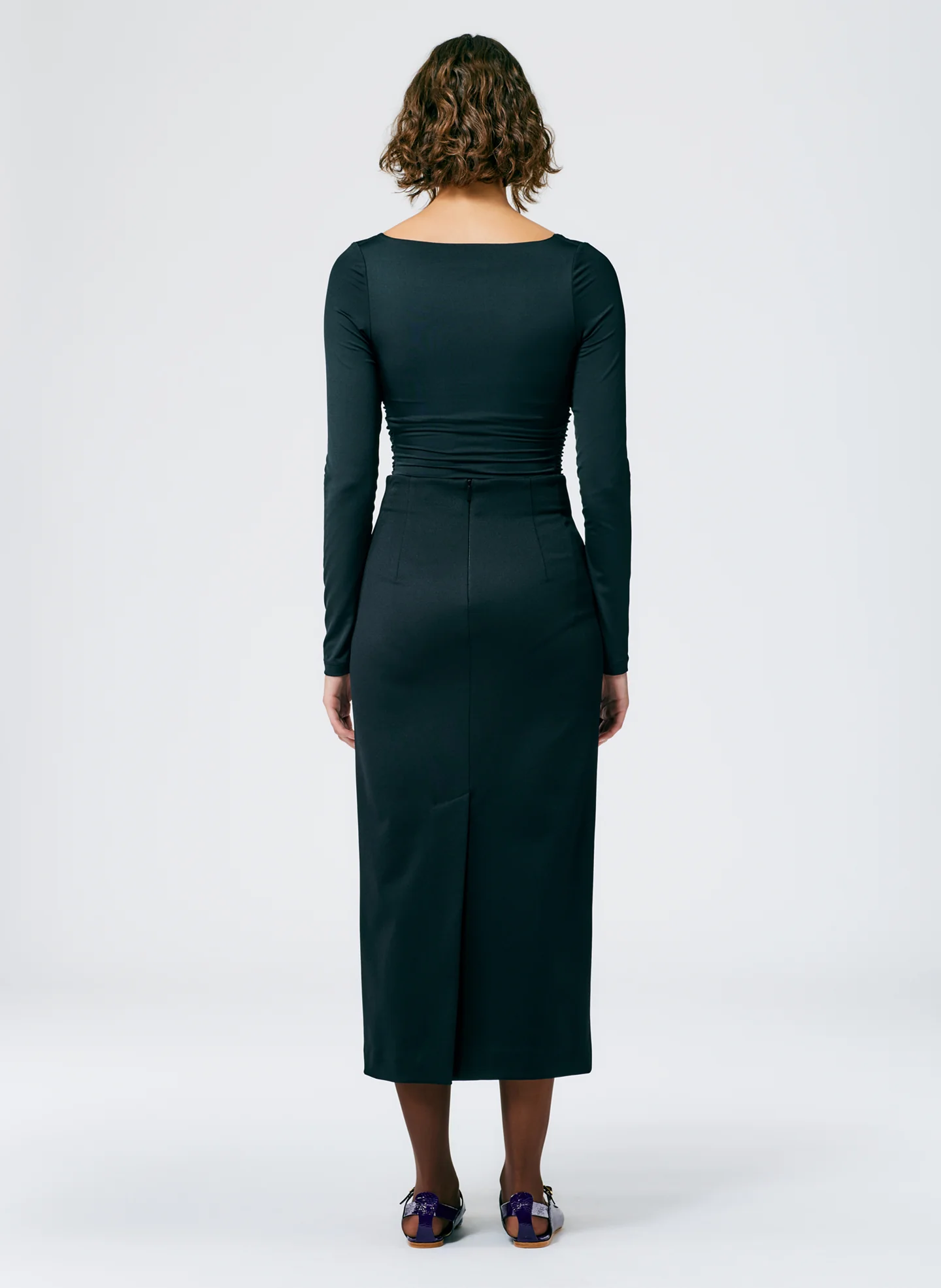 Structured Knit Pencil Skirt - Image 4