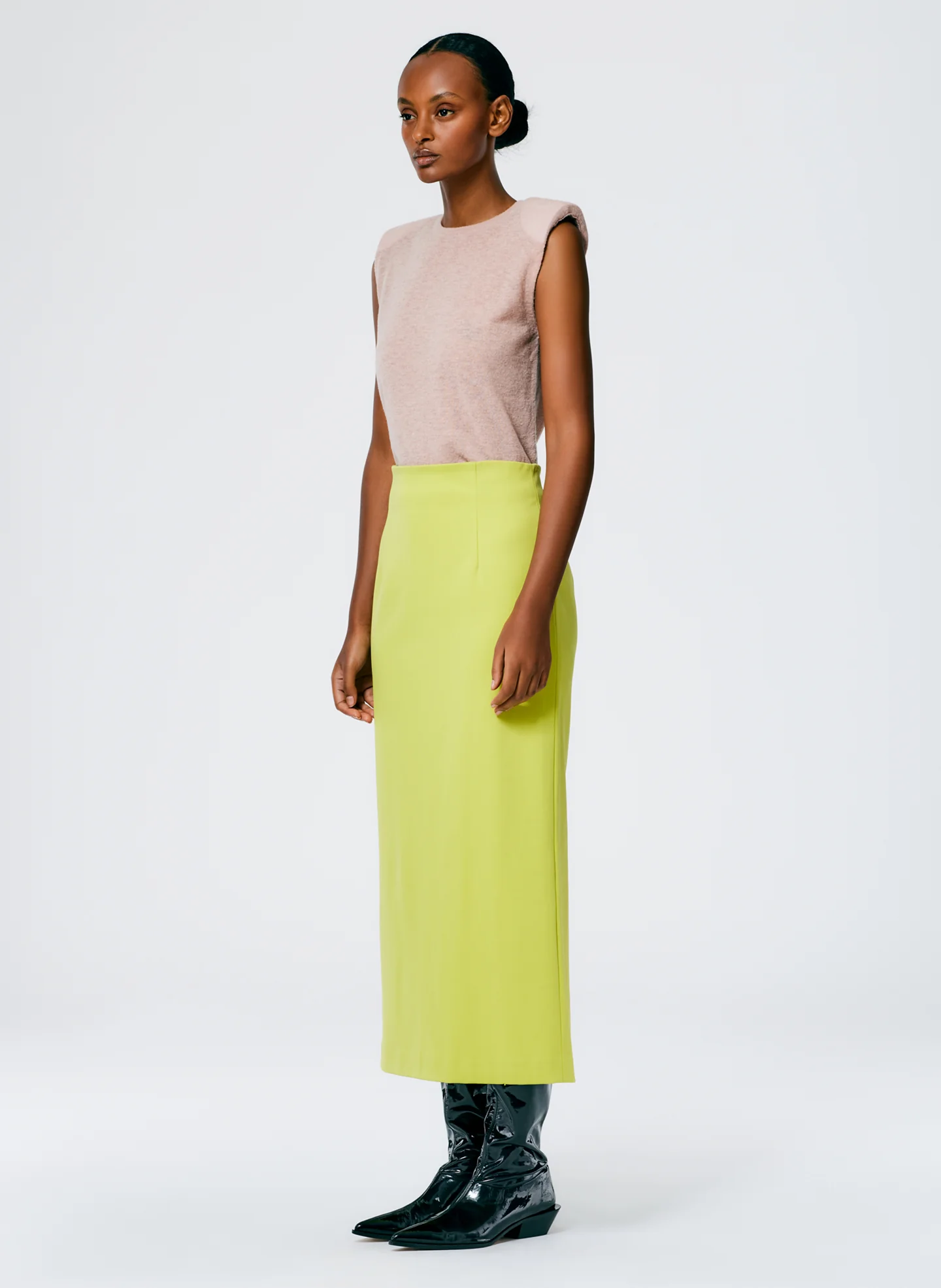 Structured Knit Pencil Skirt - Image 3