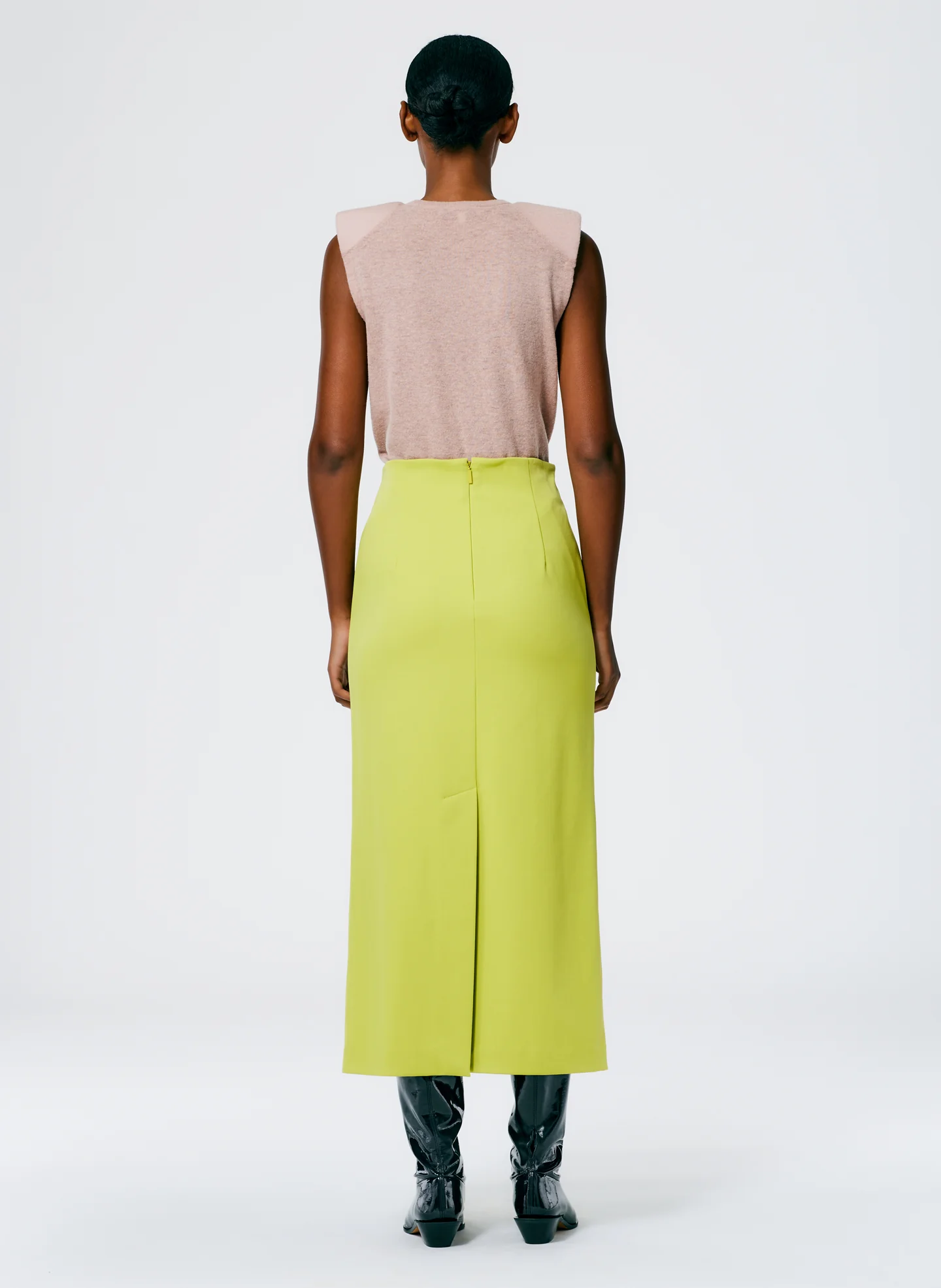 Structured Knit Pencil Skirt - Image 4