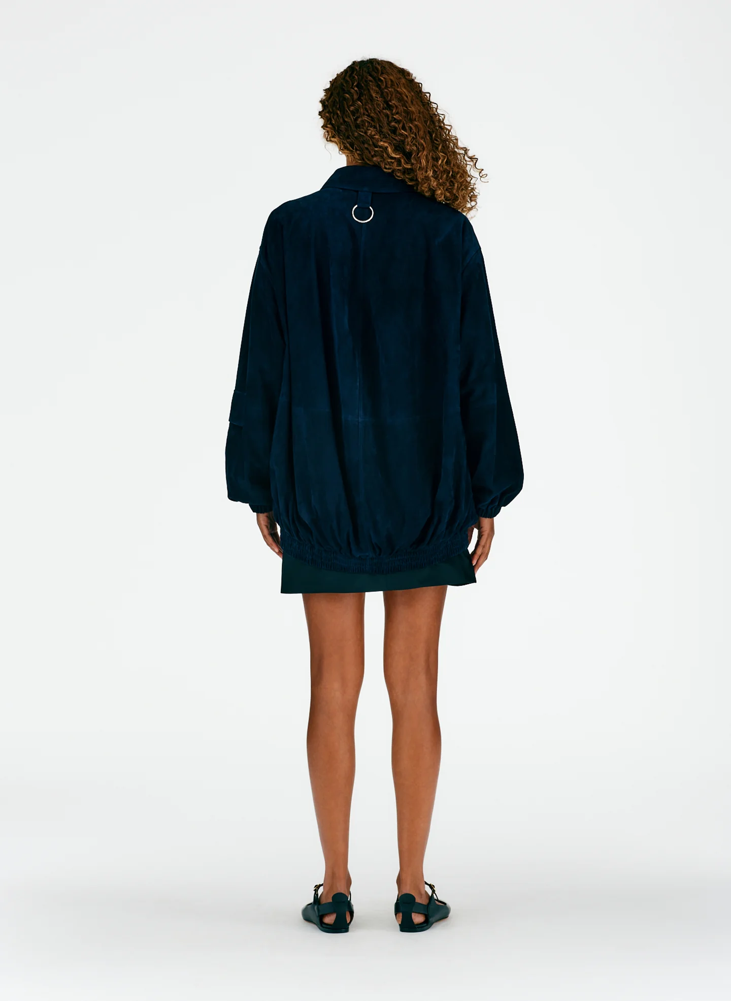 Suede Oversized Bomber - Image 10