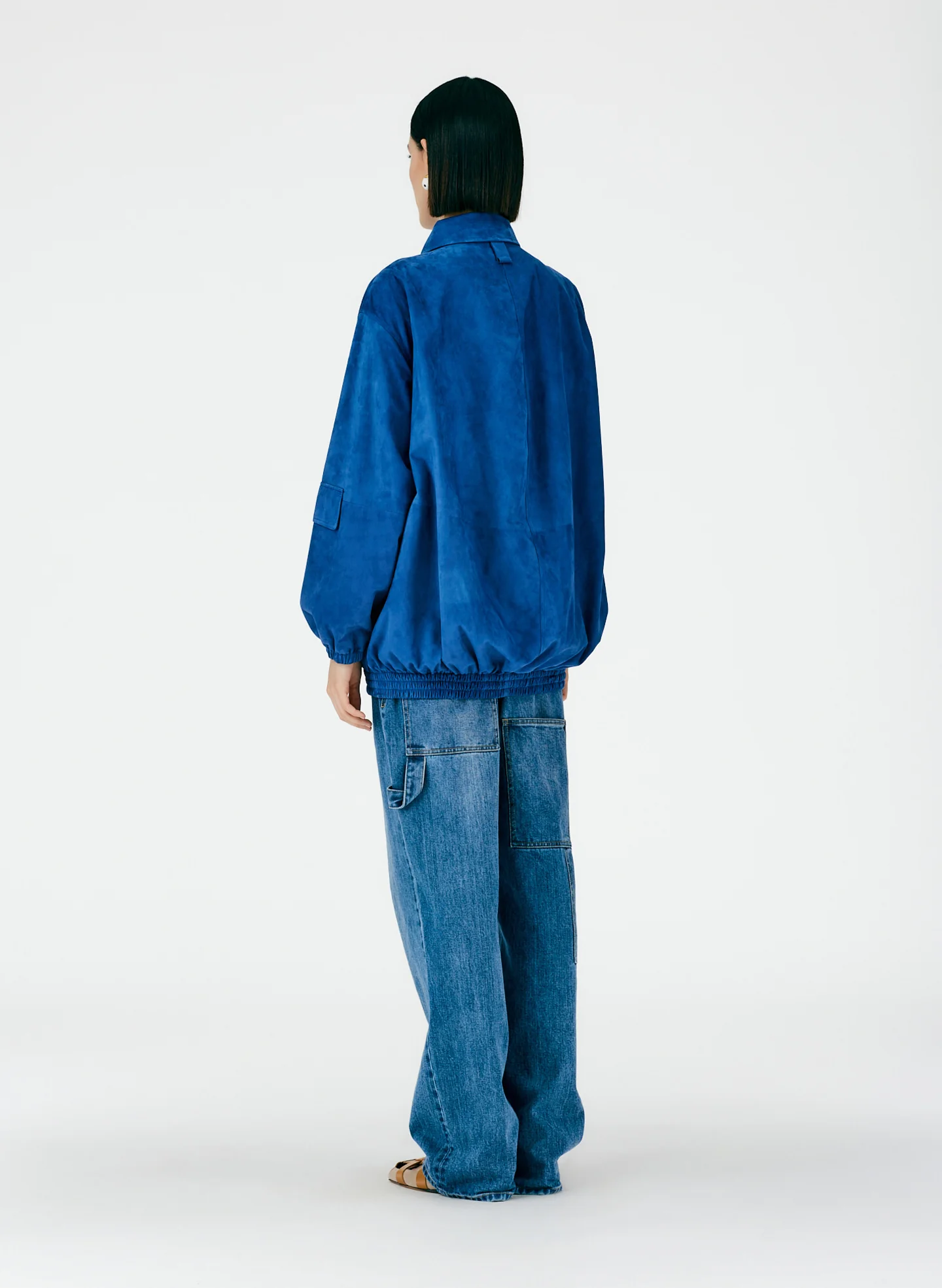 Suede Oversized Bomber - Image 5
