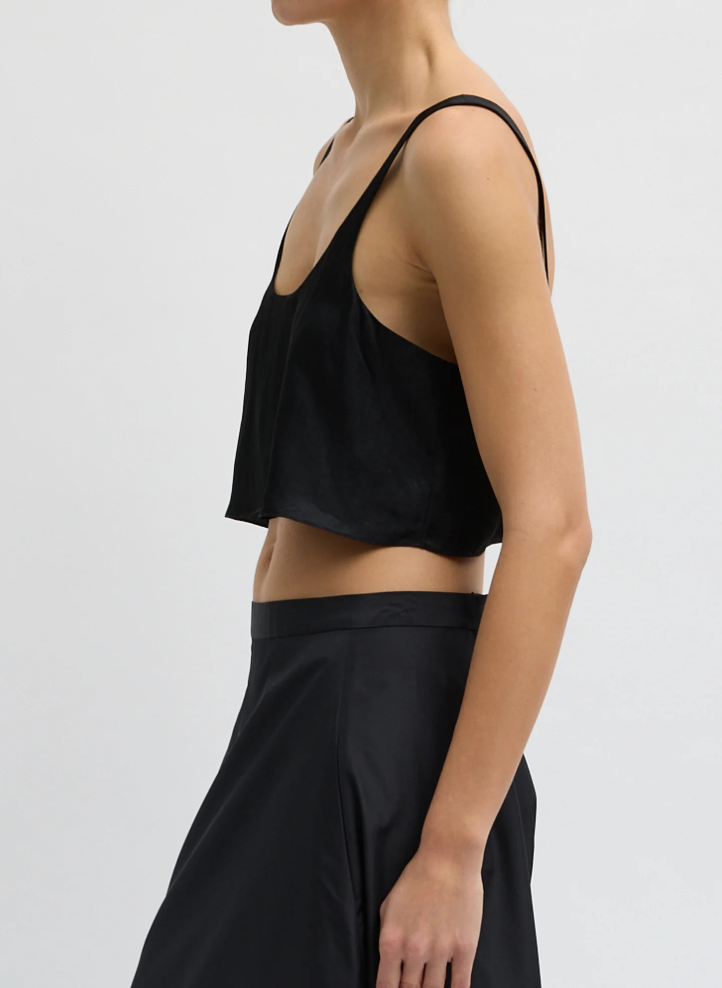 Summer Acetate Crinkle Cropped Tank - Image 2