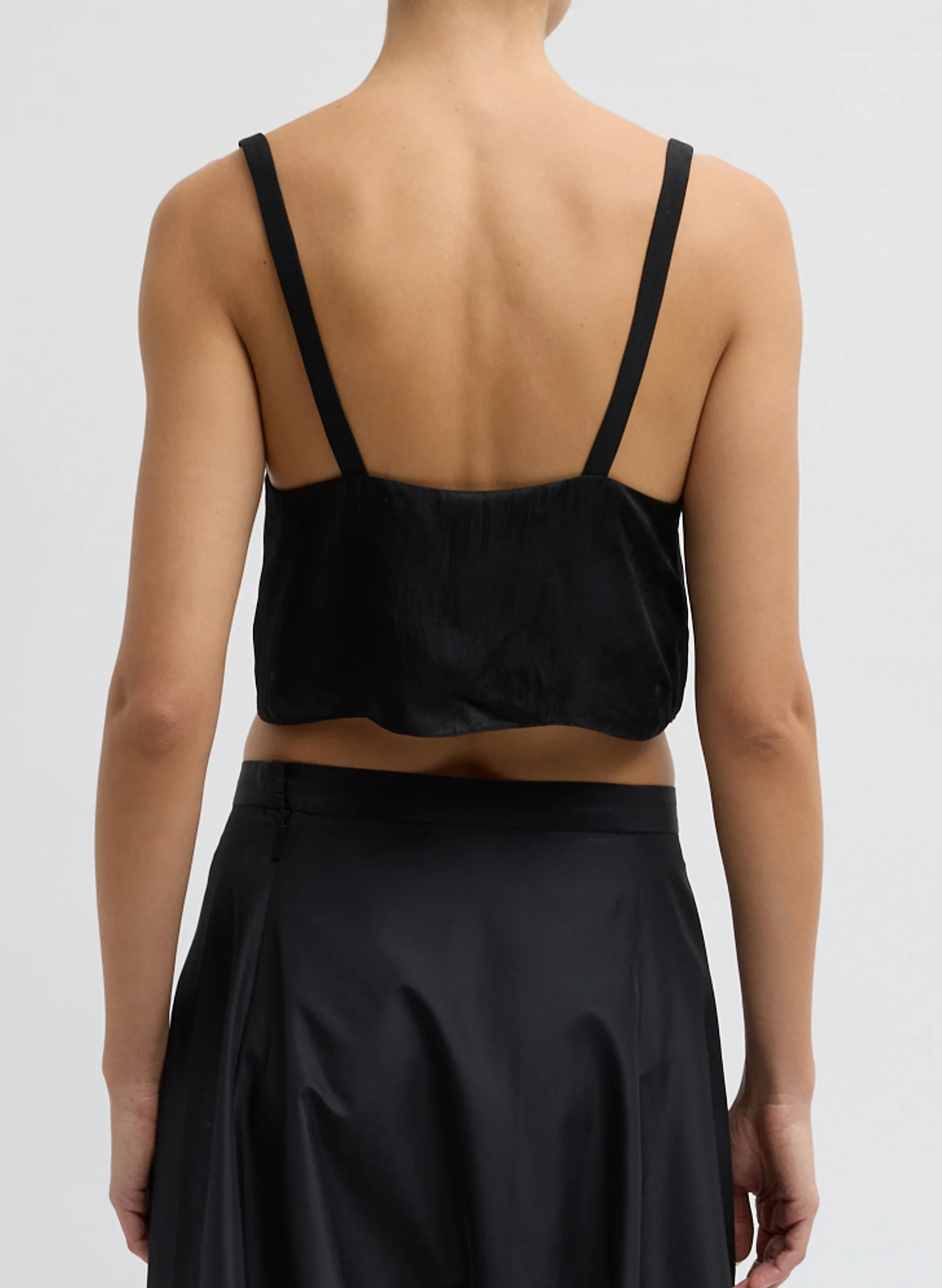 Summer Acetate Crinkle Cropped Tank - Image 3