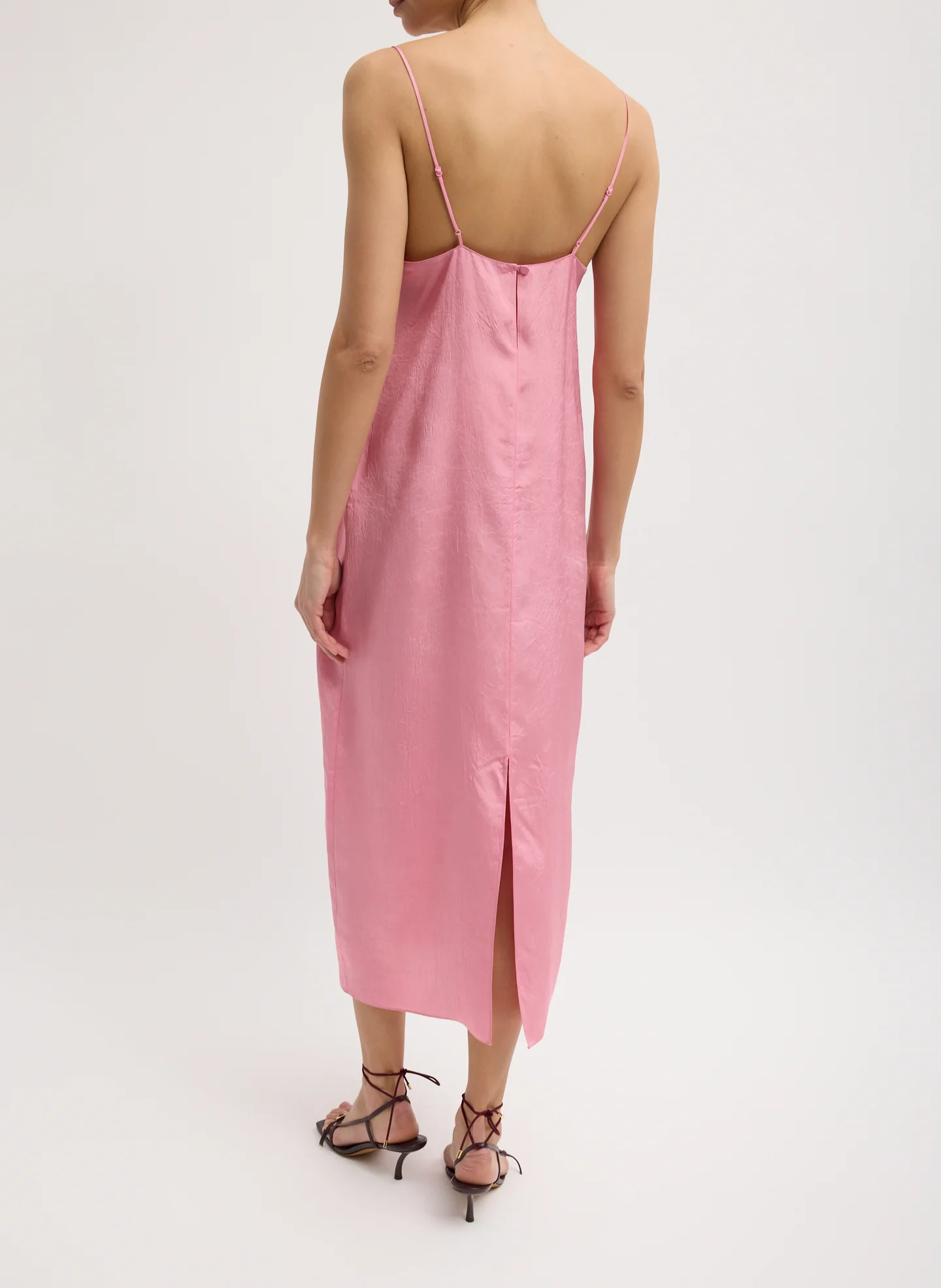 Summer Acetate Crinkle Slip Dress - Image 4
