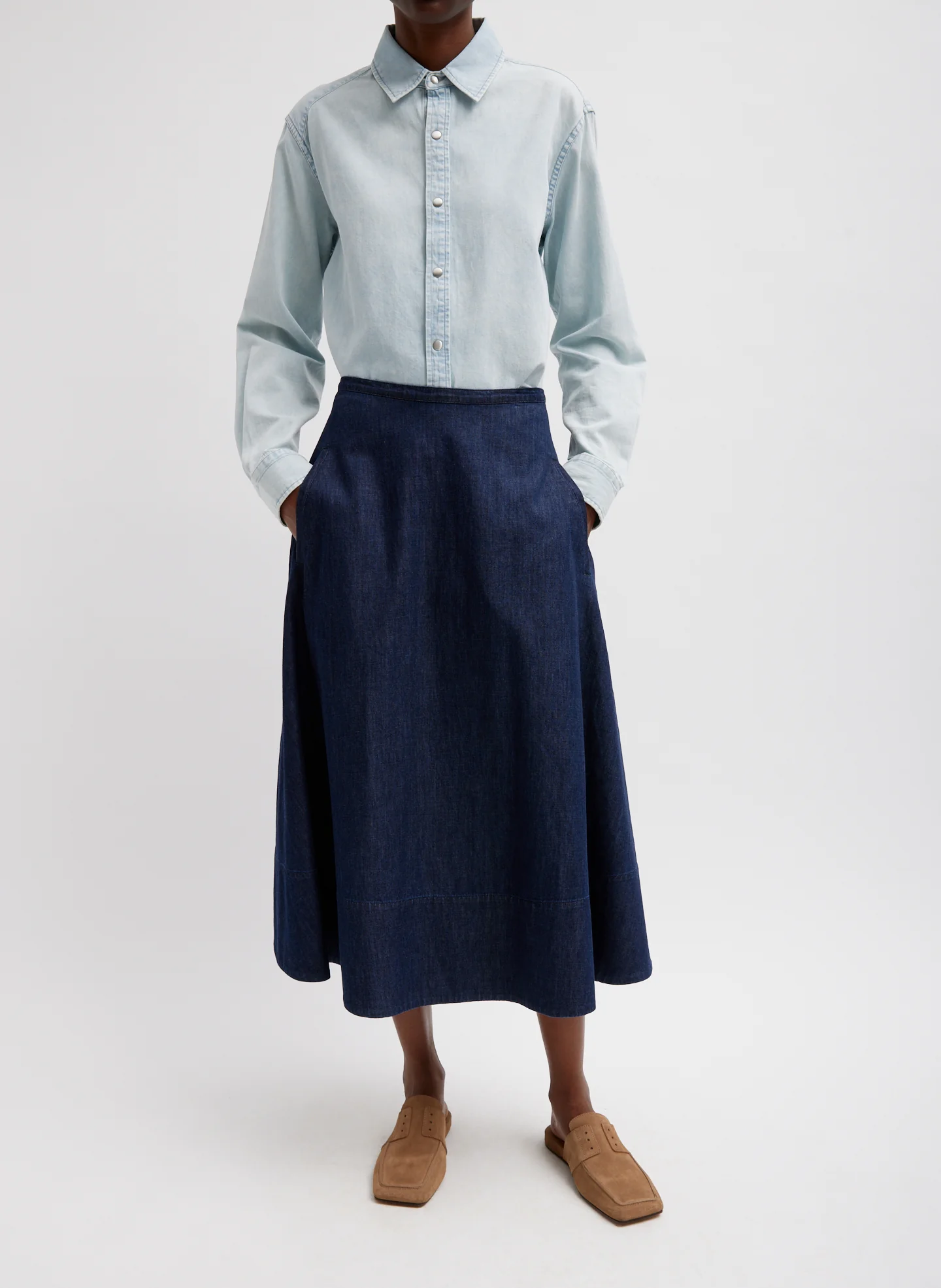Summer Denim Circle Skirt