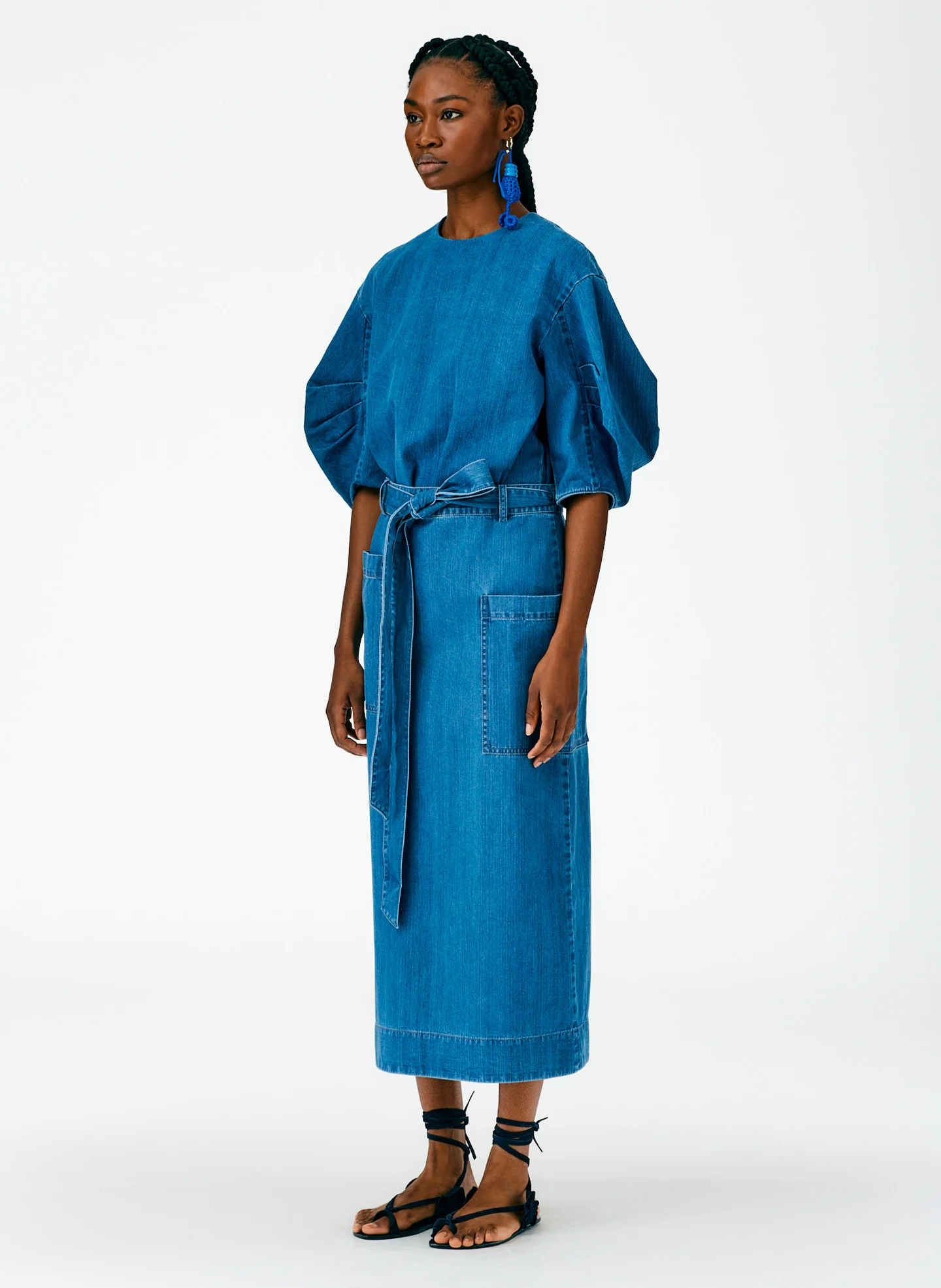Summer Denim Lean Back Wrap Skirt - Image 2
