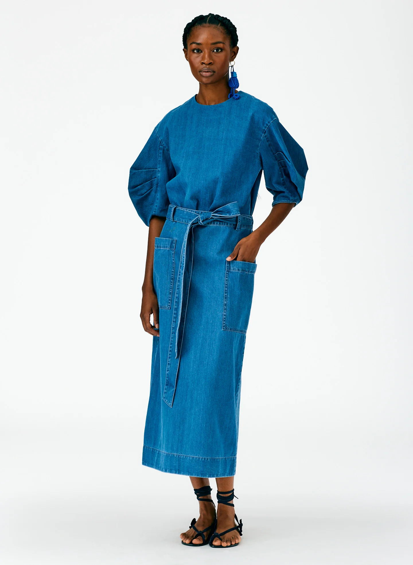 Summer Denim Lean Back Wrap Skirt - Image 5