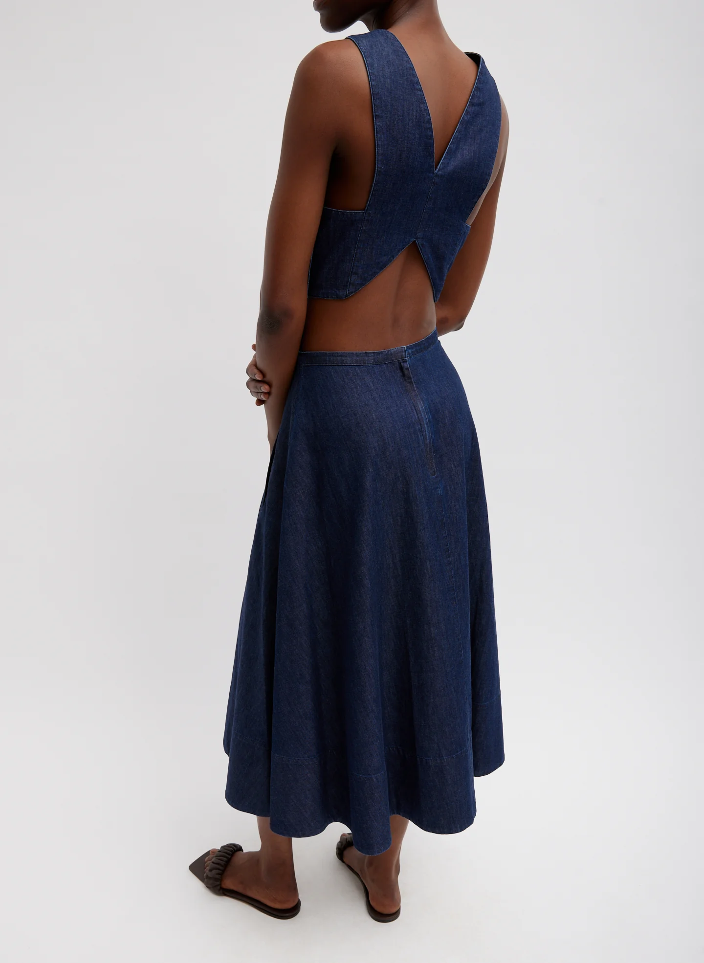 Summer Denim Square Neck Cropped Top - Image 4