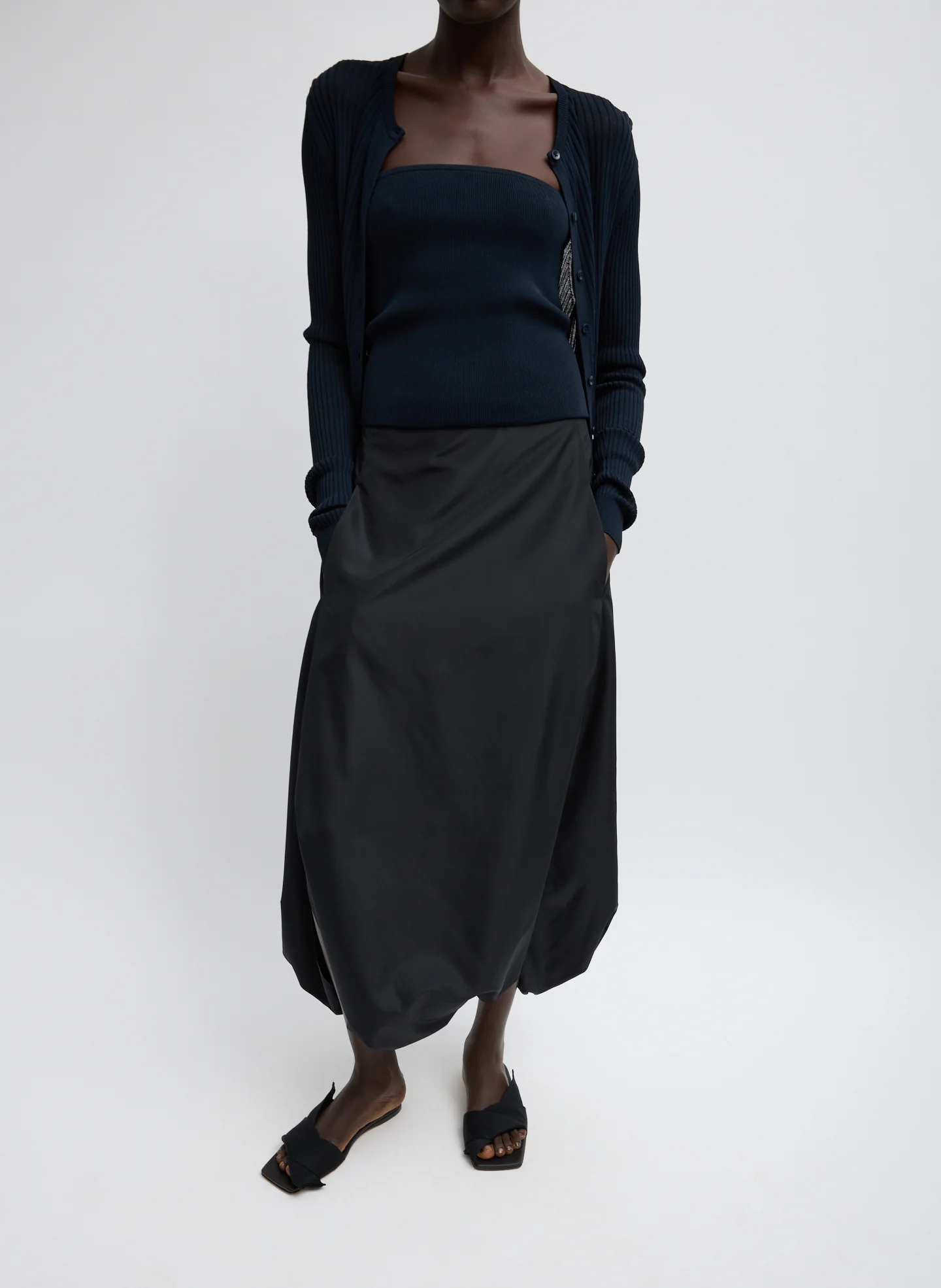 Summer Nylon Flat Front Jalouise Skirt - Image 7