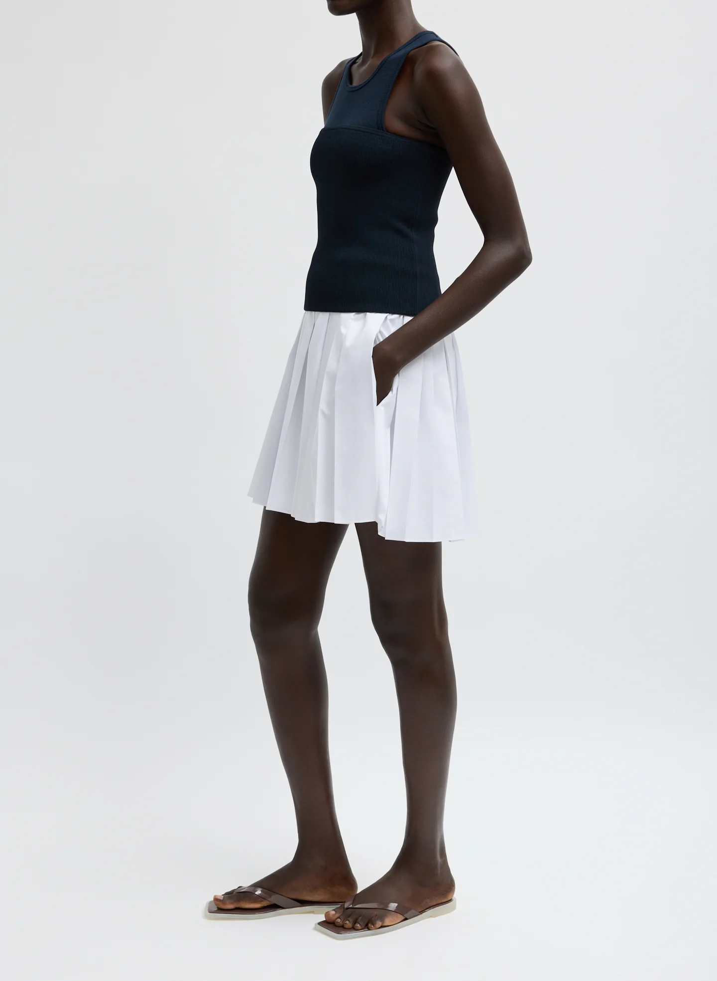 Summer Nylon Pull On Mini Skirt - Image 3