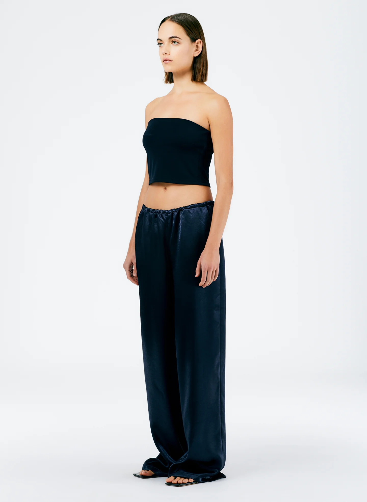 Summer Satin Wide Leg Pull On Pant - Image 3