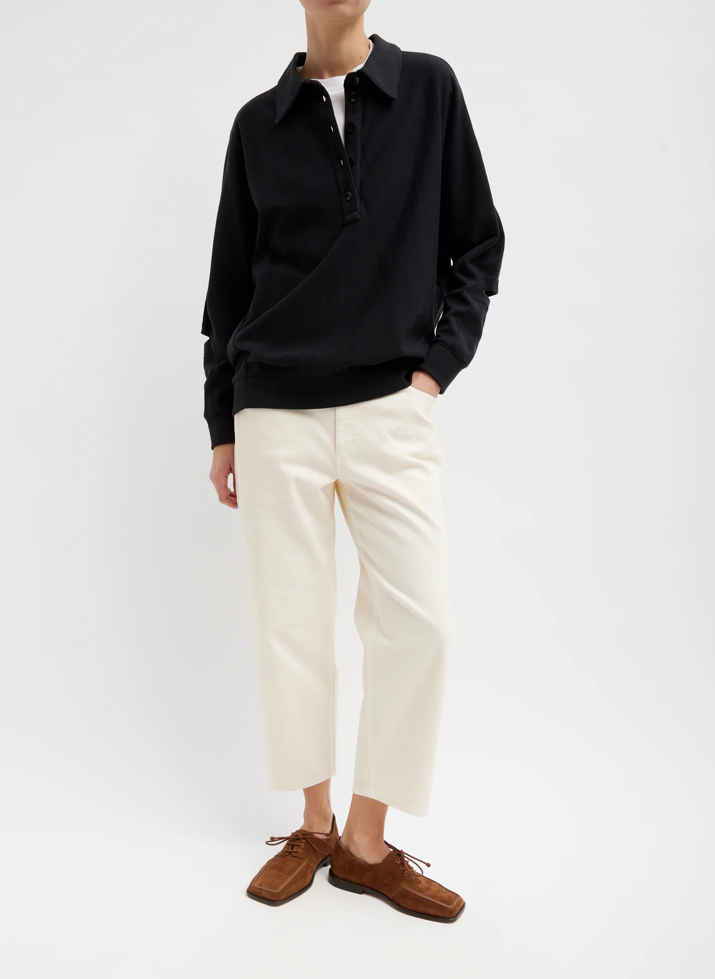 Summer Sweatshirting Polo Collar Sweatshirt - Image 5