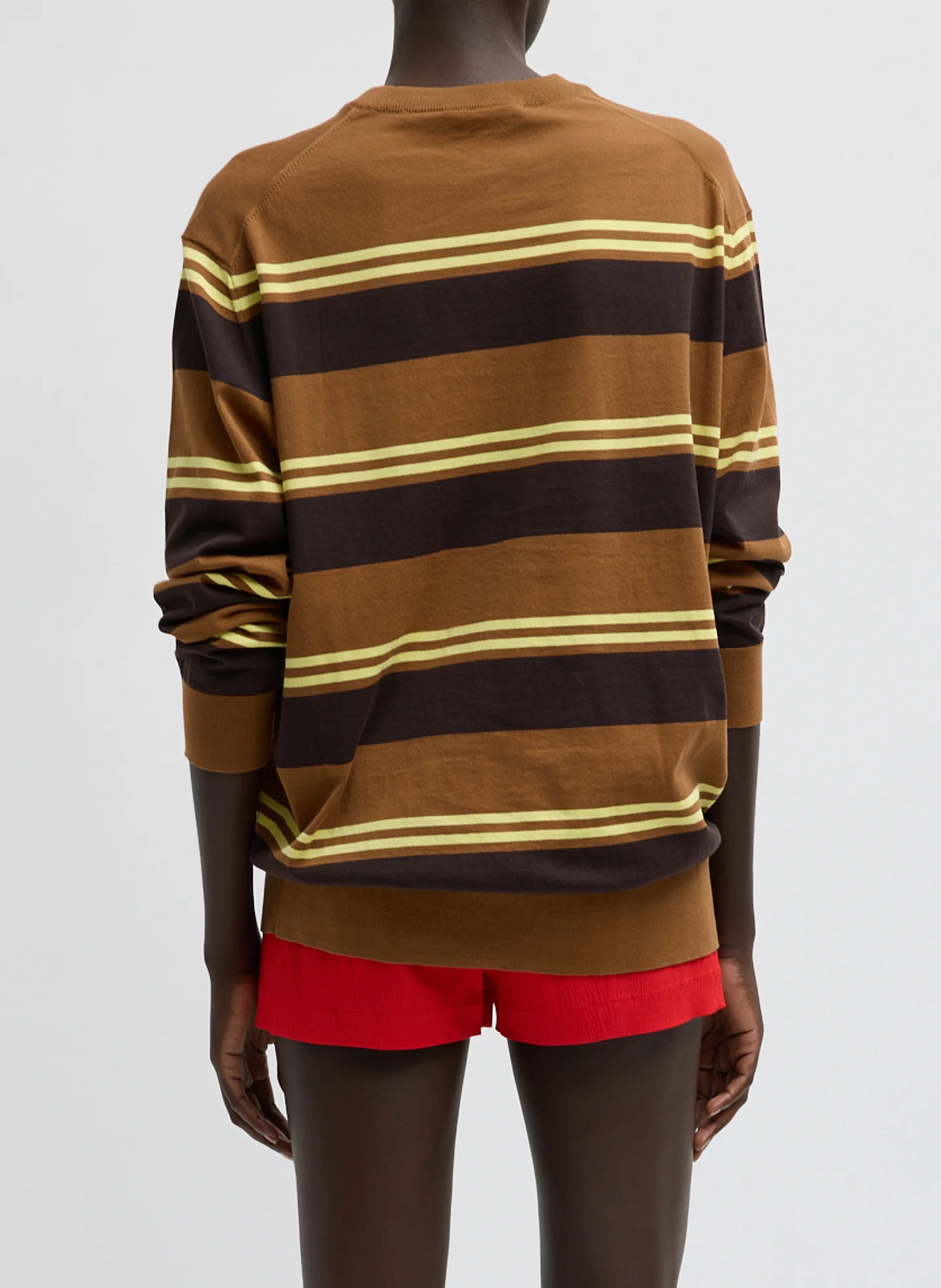 Super Fine Gauge Striped Perfect Crewneck Pullover - Image 5
