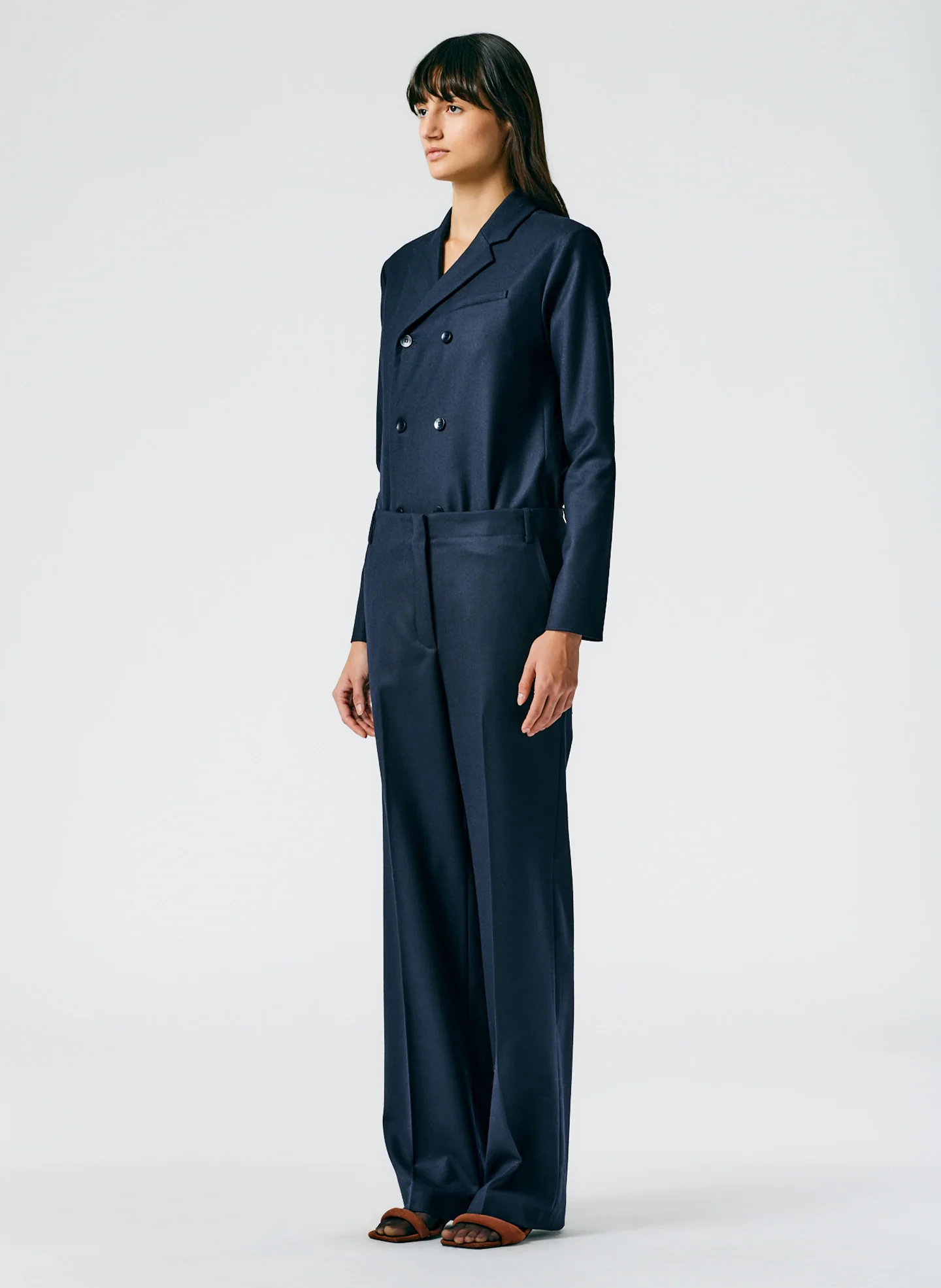 Superfine Wool Flannel Rodney Straight Leg Trouser - Image 4