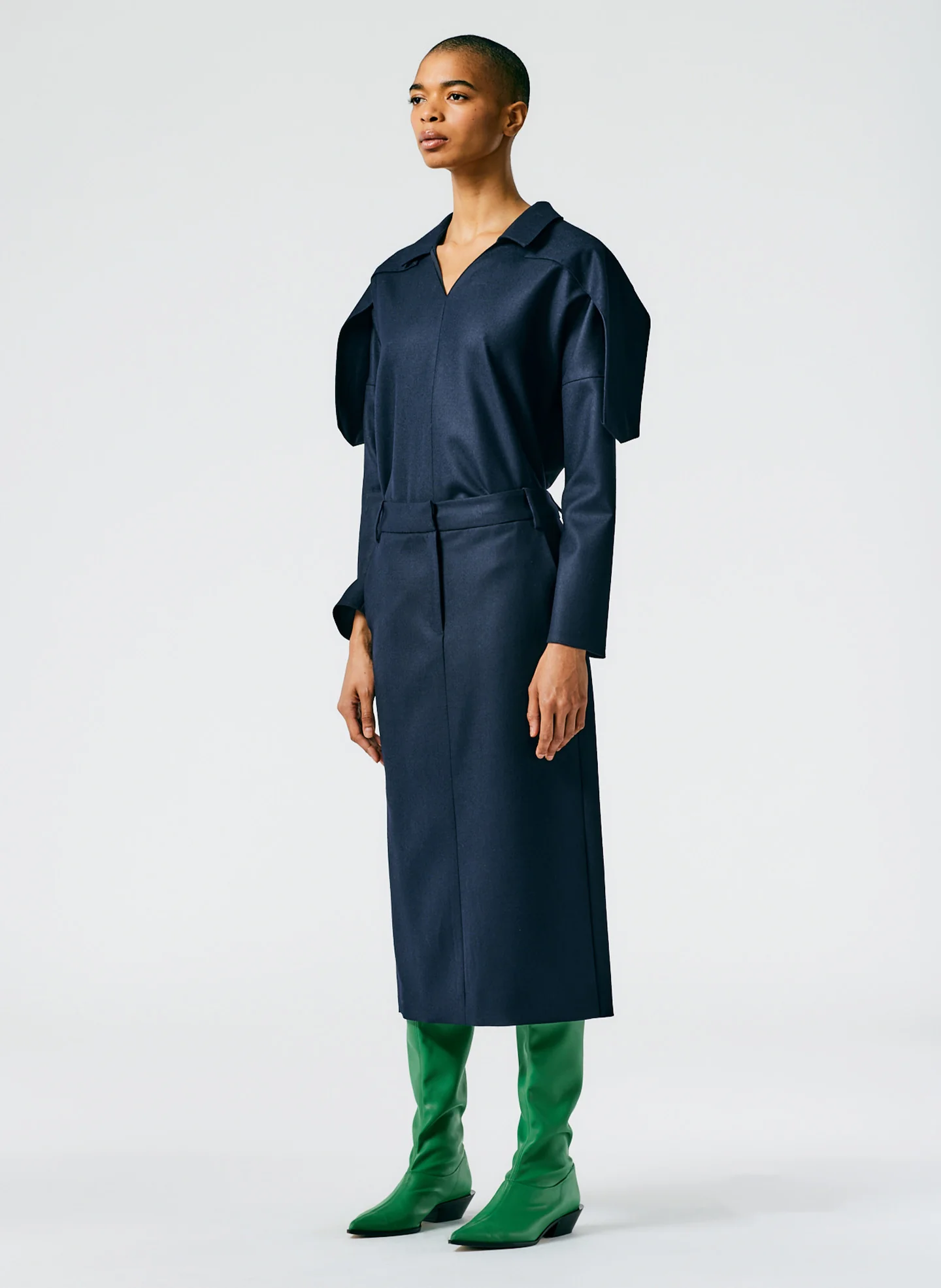 Superfine Wool Midi Trouser Skirt - Image 4