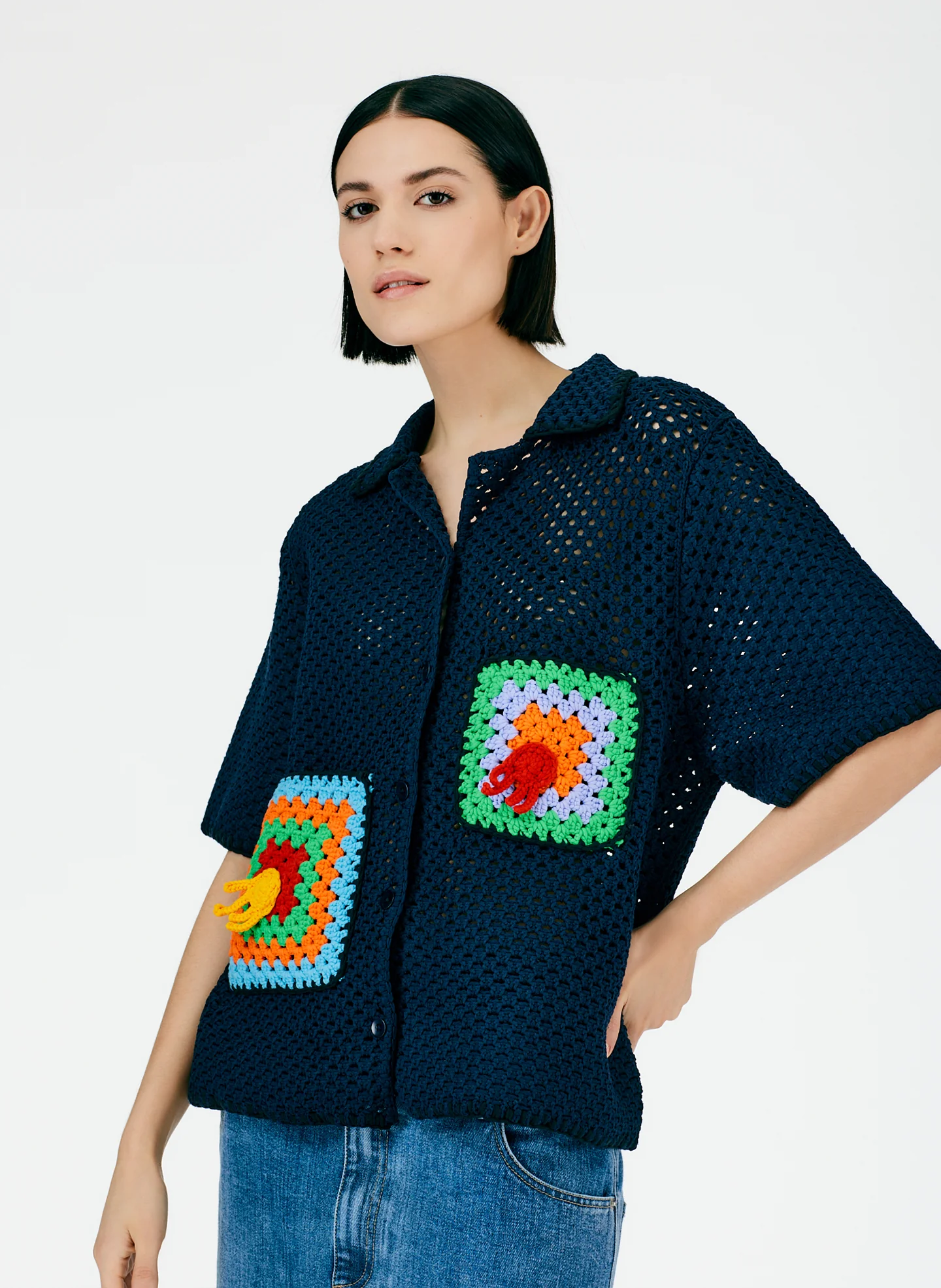 Tech Crochet Camp Shirt - Image 13
