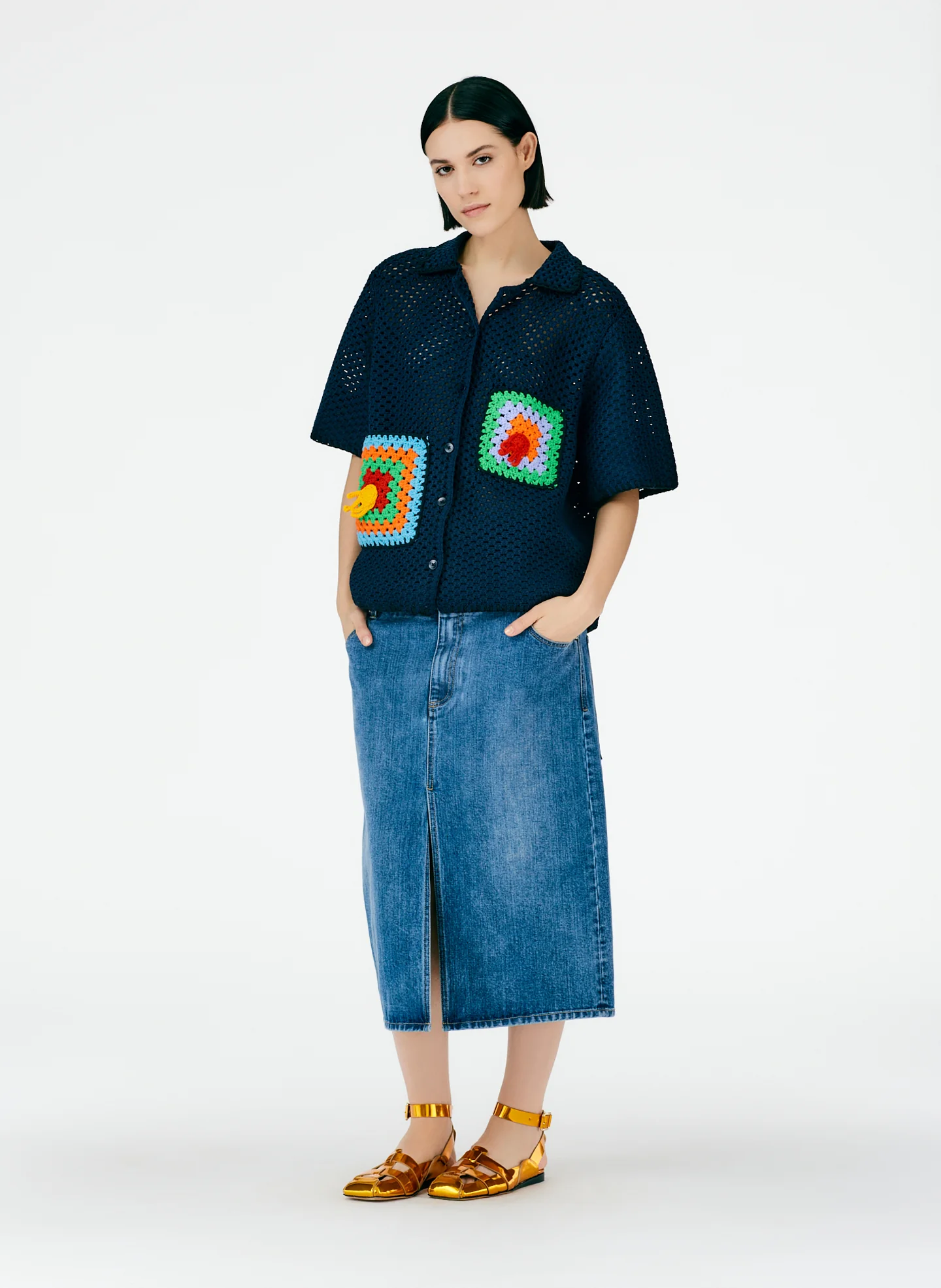 Tech Crochet Camp Shirt - Image 14
