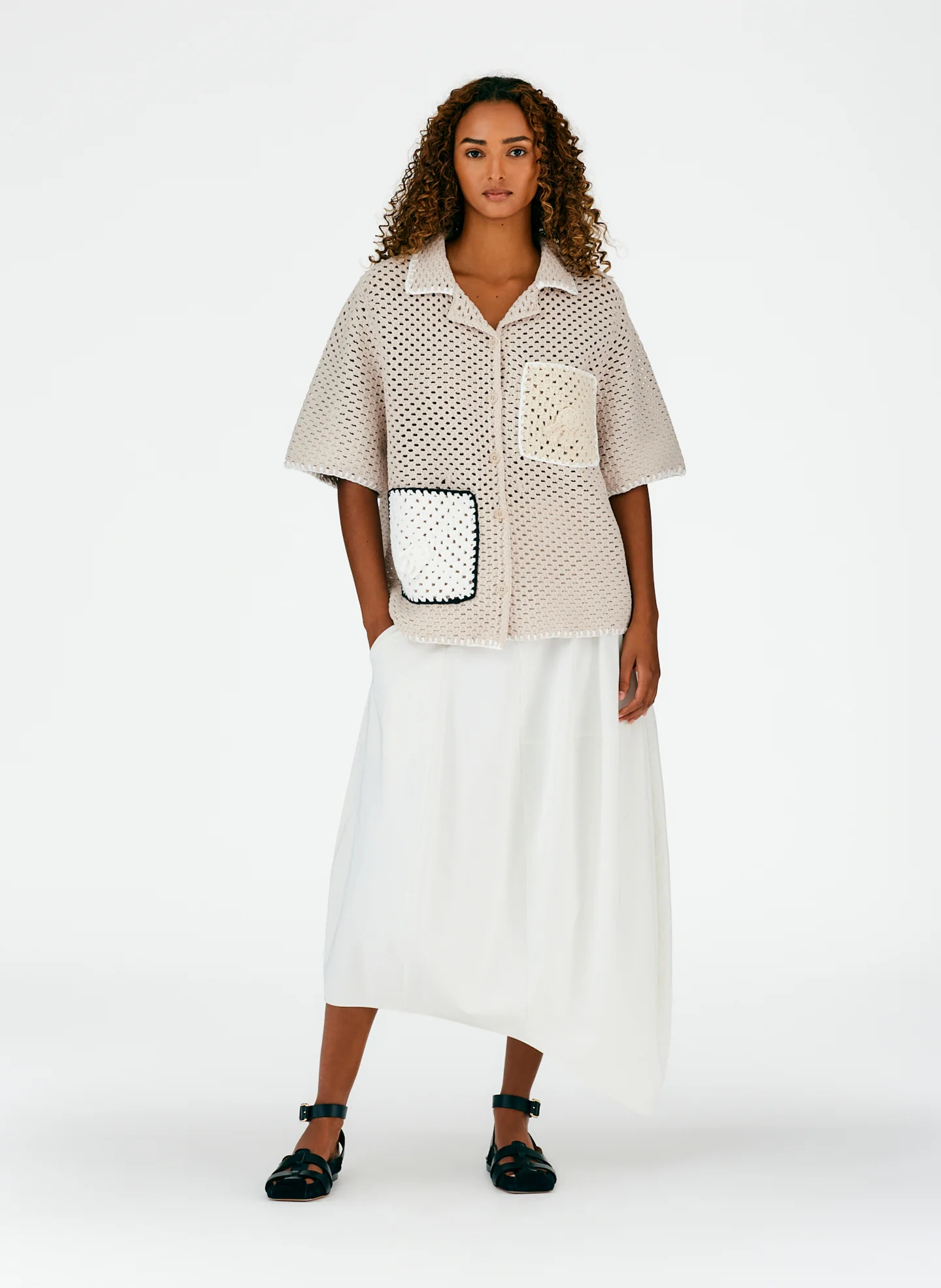 Tech Crochet Camp Shirt - Image 4