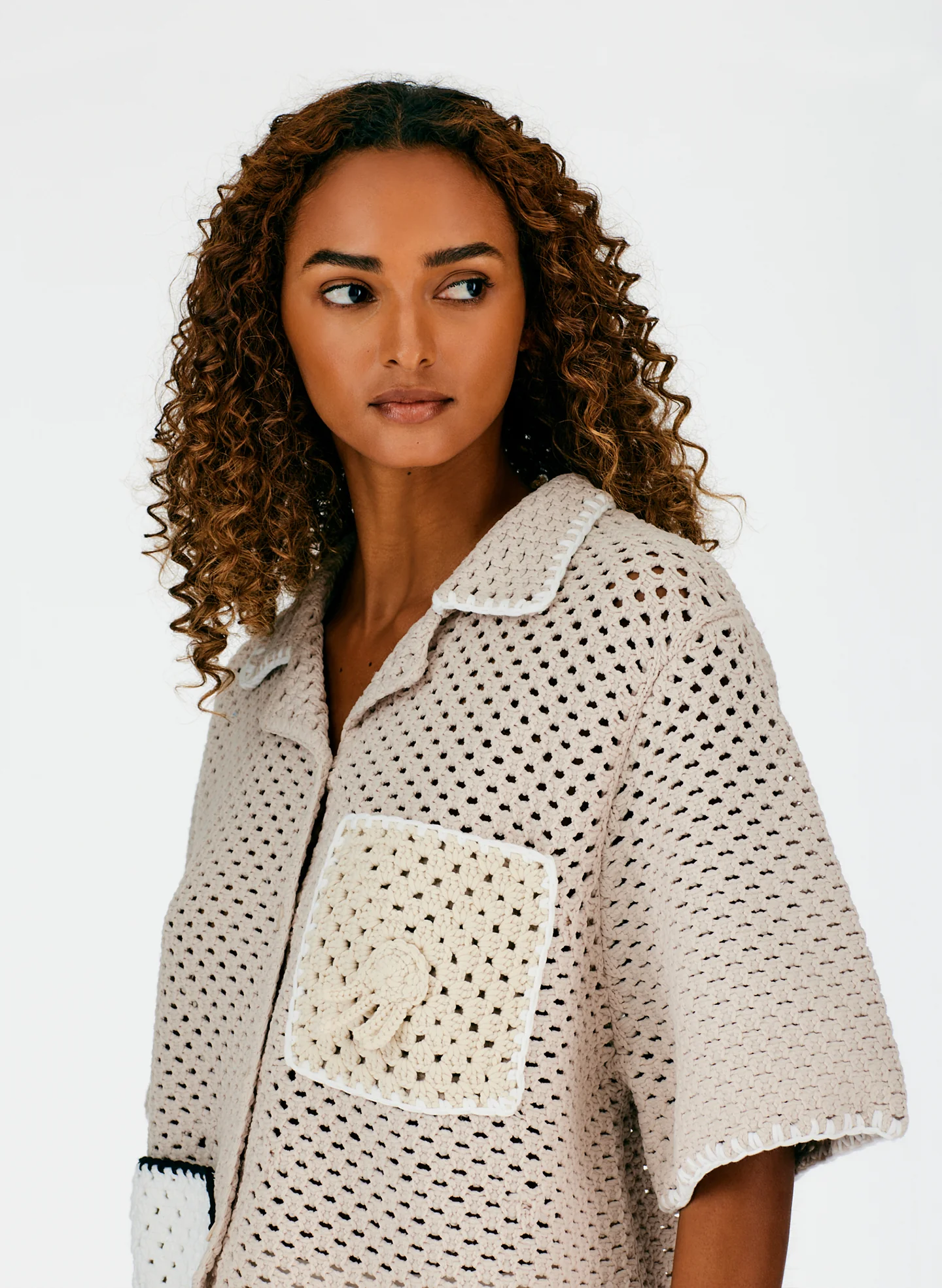 Tech Crochet Camp Shirt - Image 5