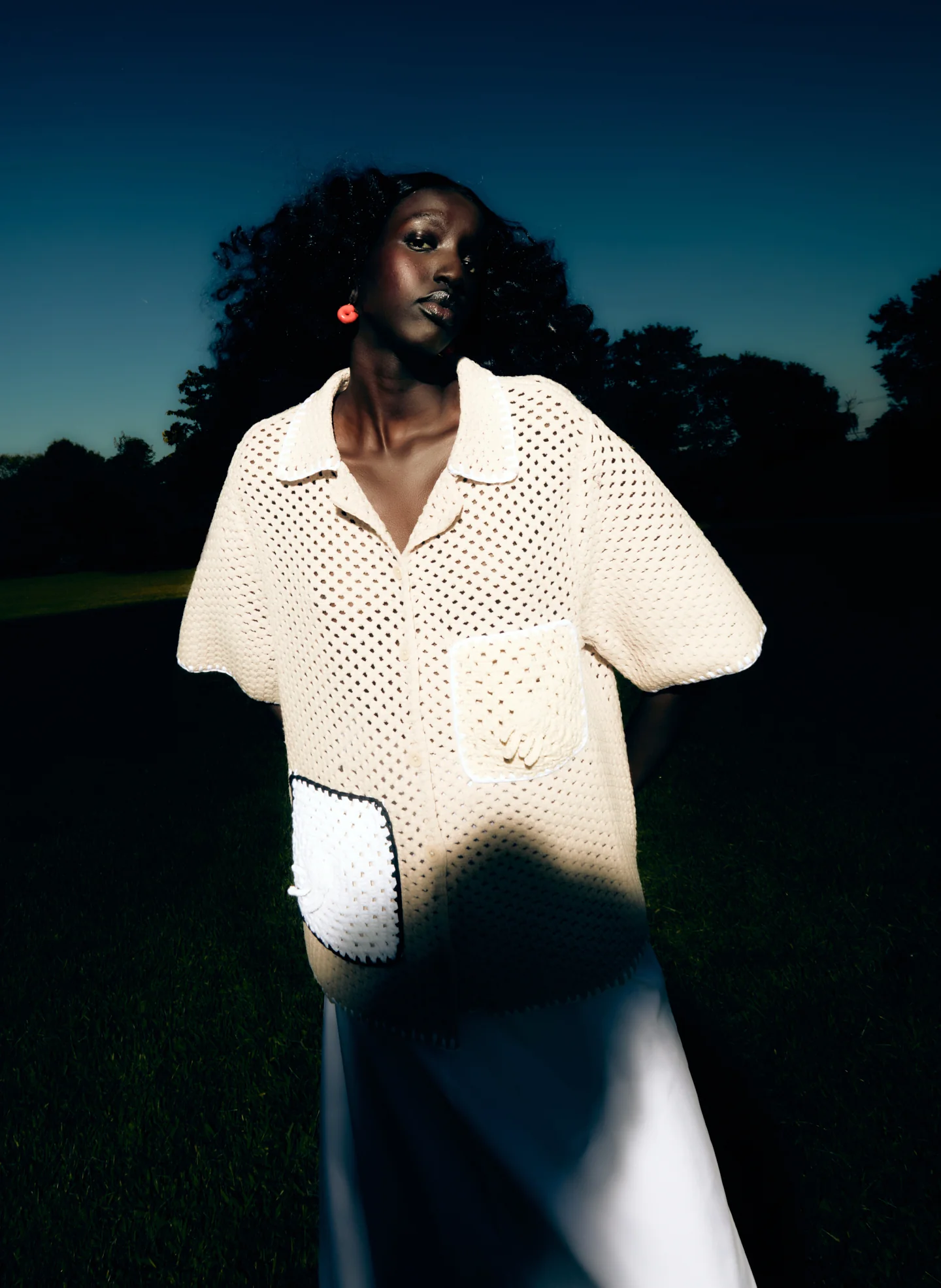 Tech Crochet Camp Shirt - Image 8