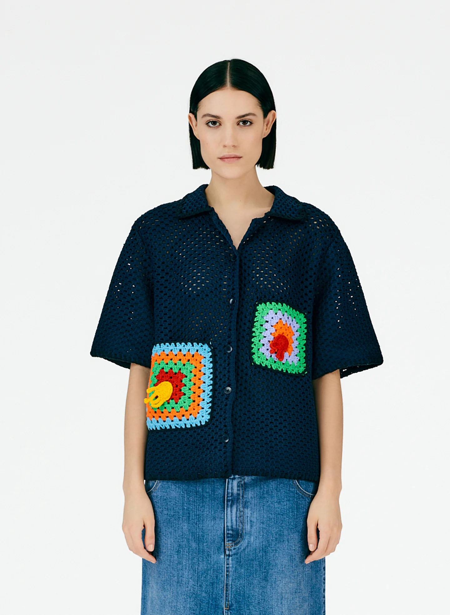 Tech Crochet Camp Shirt - Image 9